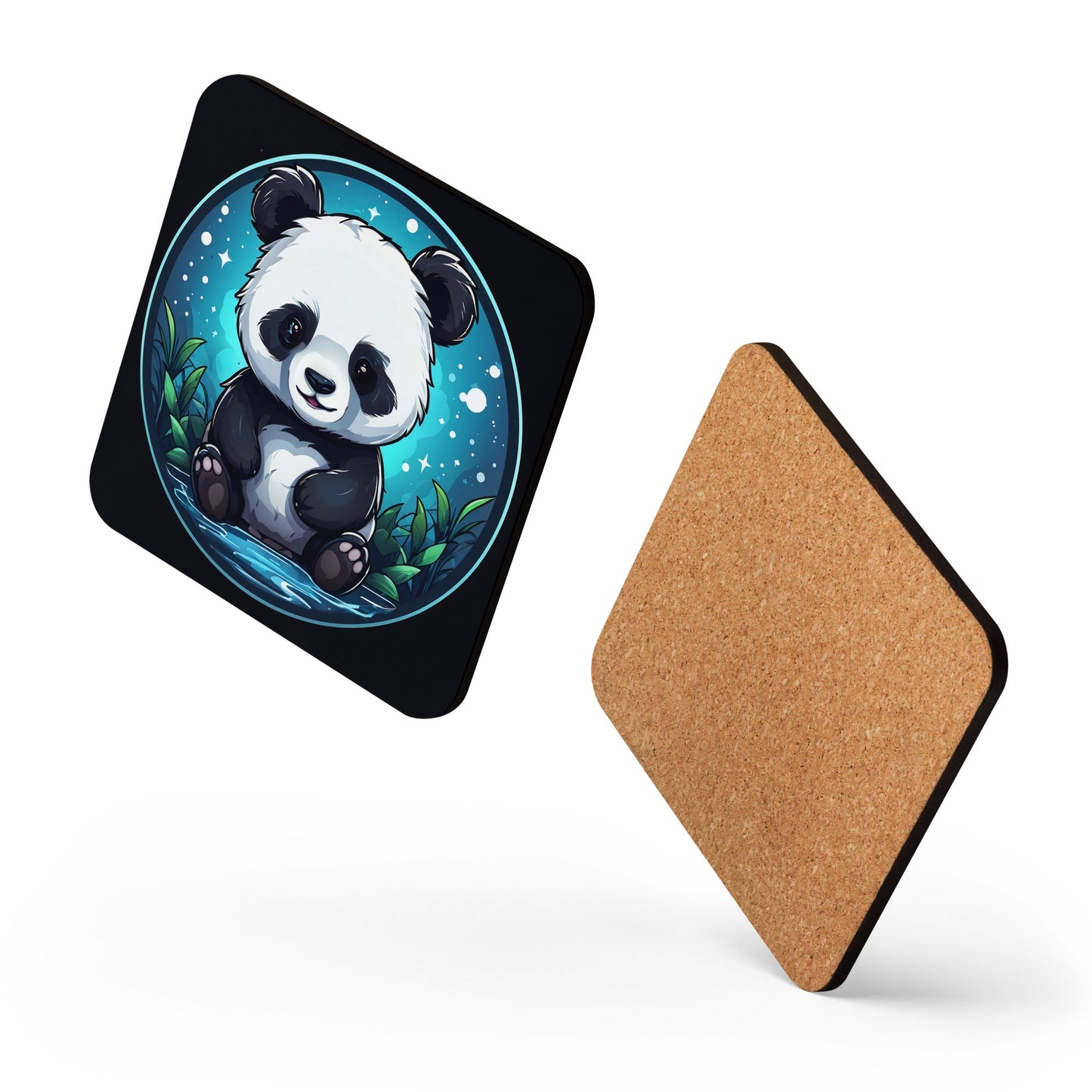 Panda Cork - back Coaster - Coasters - Discovery Co.