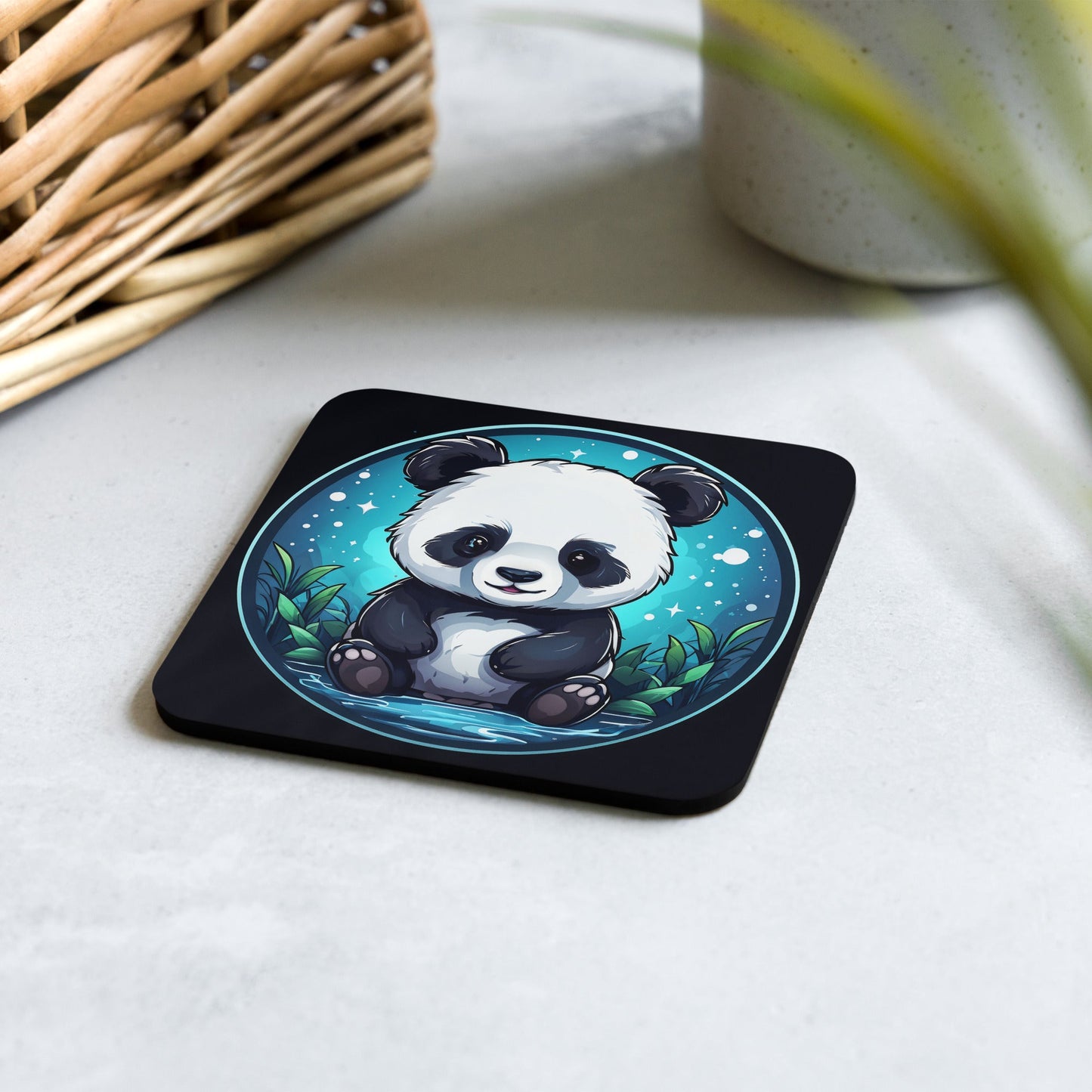 Panda Cork - back Coaster - Coasters - Discovery Co.