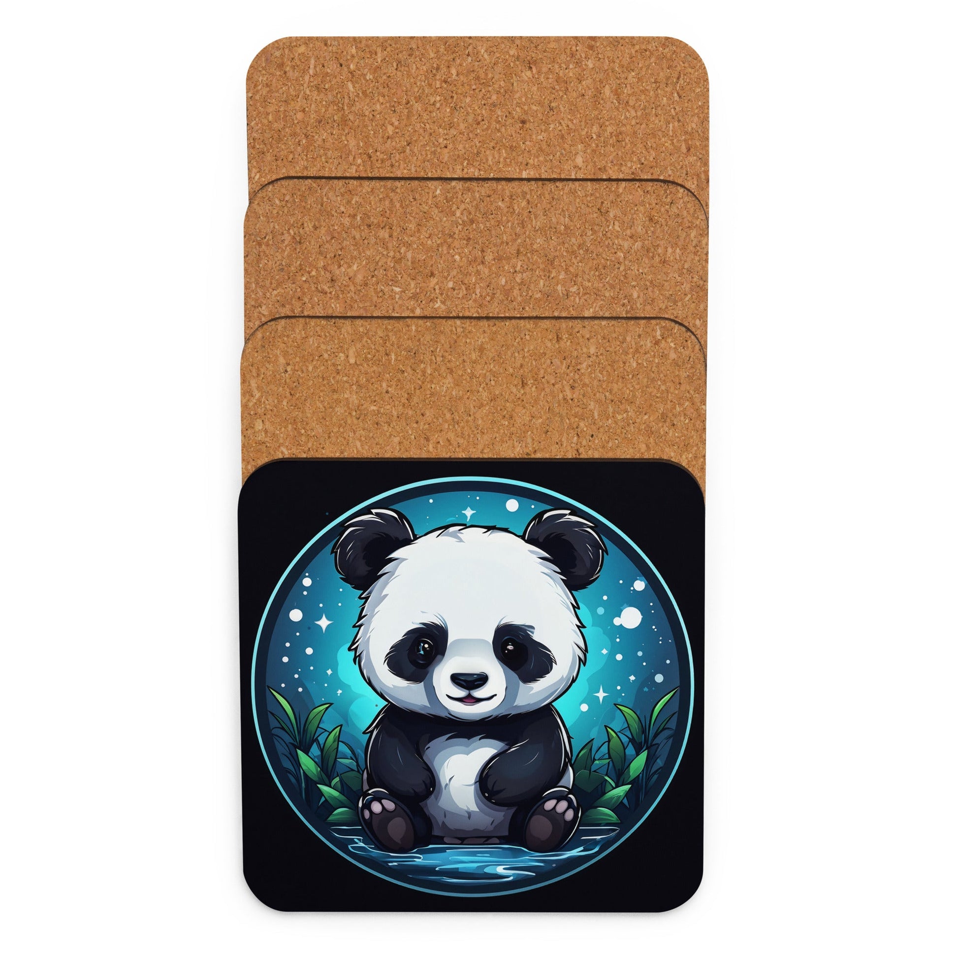 Panda Cork - back Coaster - Coasters - Discovery Co.