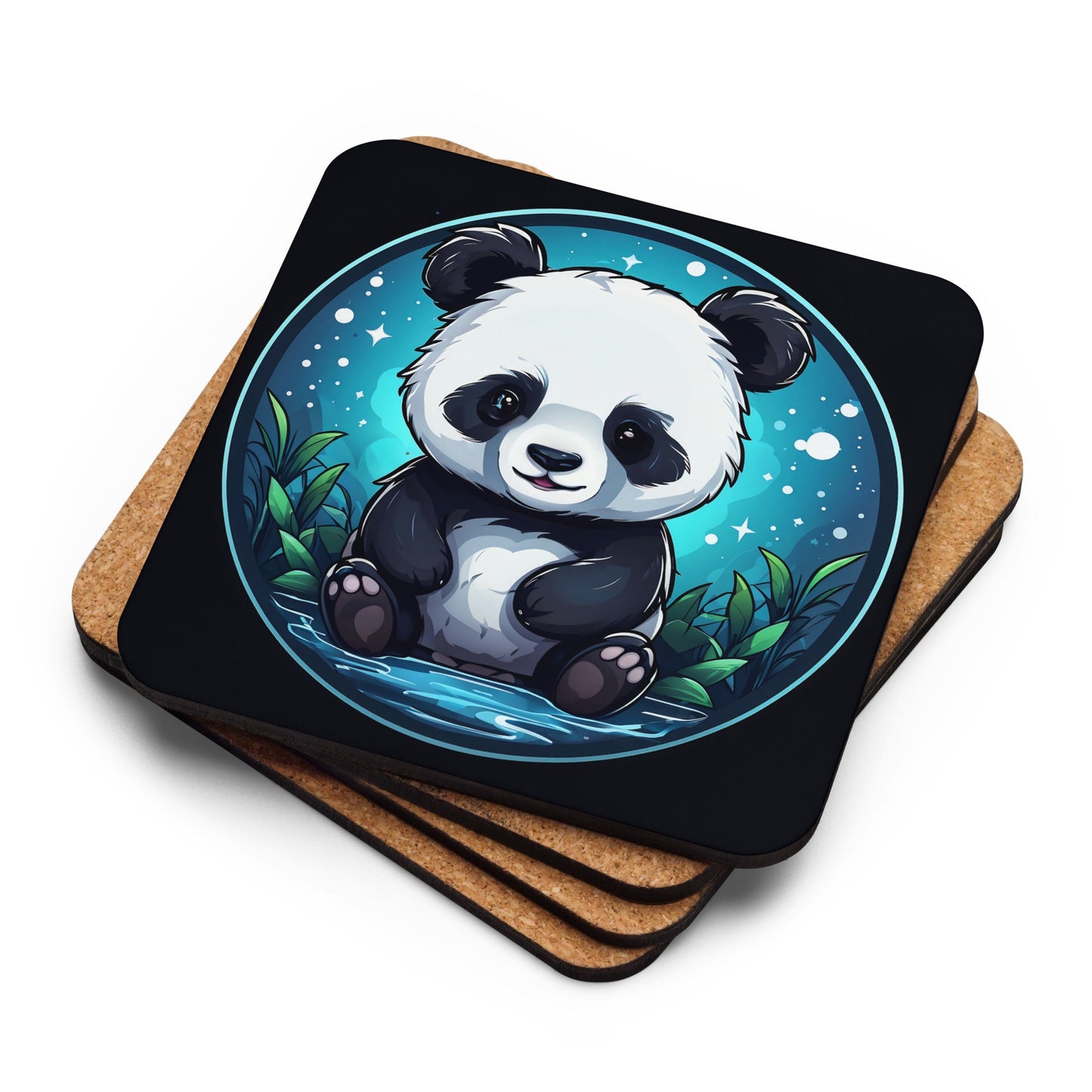 Panda Cork - back Coaster - Coasters - Discovery Co.