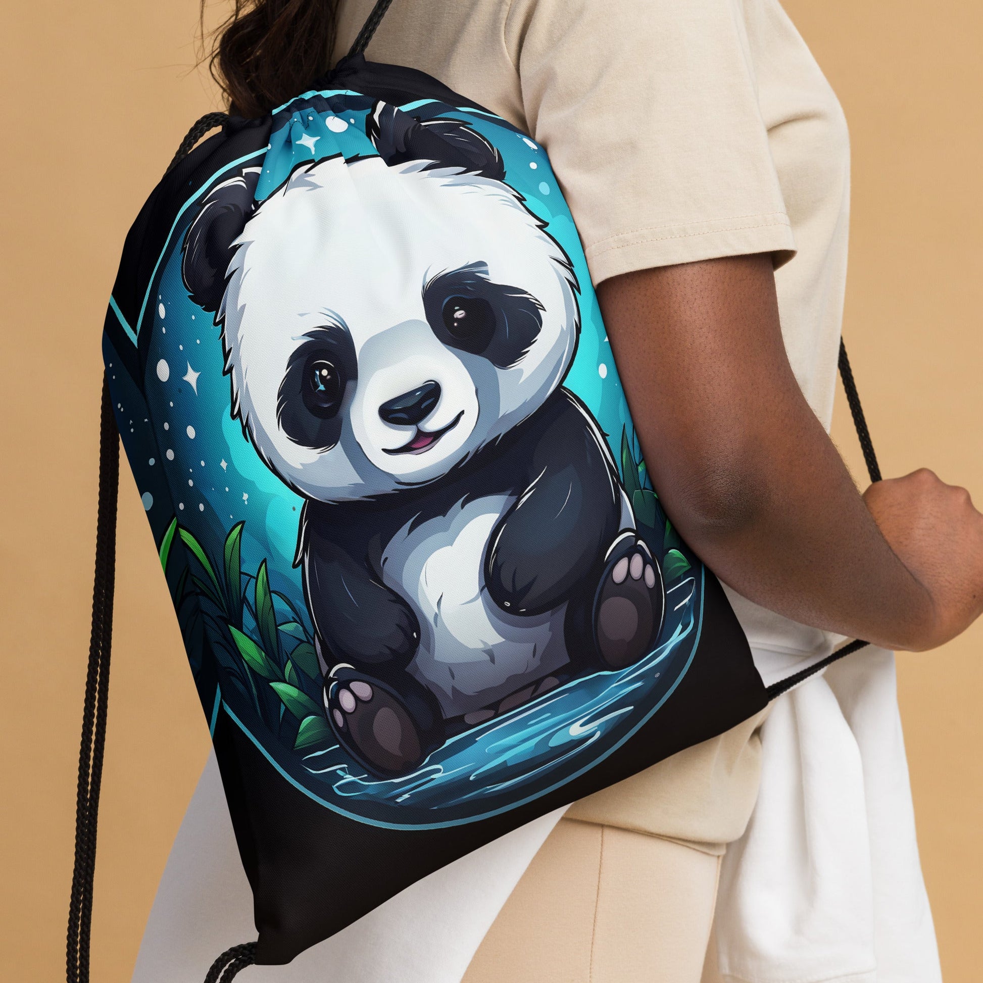 Panda Drawstring Bag - Drawstring Bag - Discovery Co.