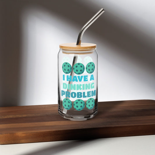 Pickleball I Have A Dinking Problem Can - Shaped Glass - Can - Shaped Glass - Discovery Co.