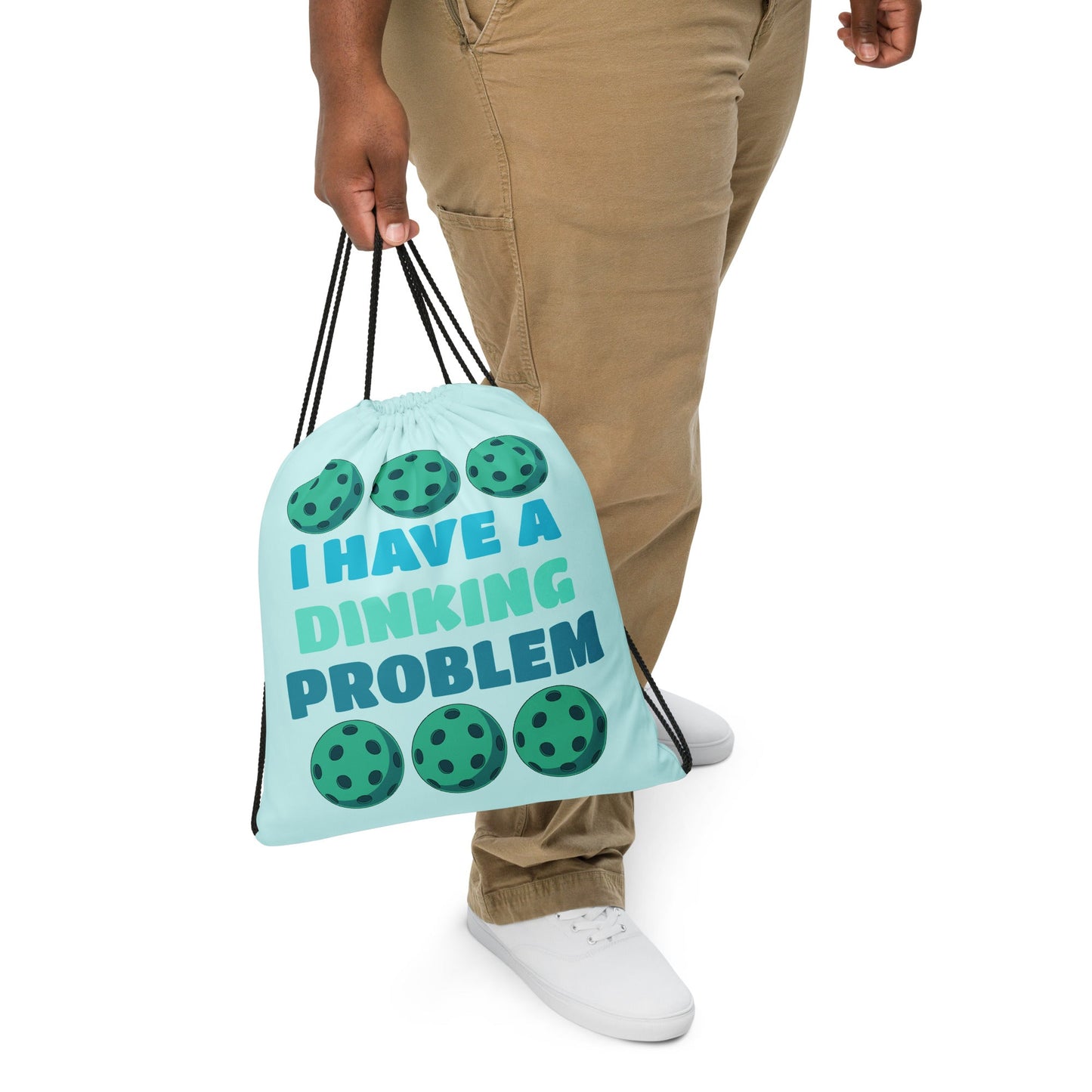Pickleball "I Have A Dinking Problem" Drawstring Bag - Drawstring Bag - Discovery Co.