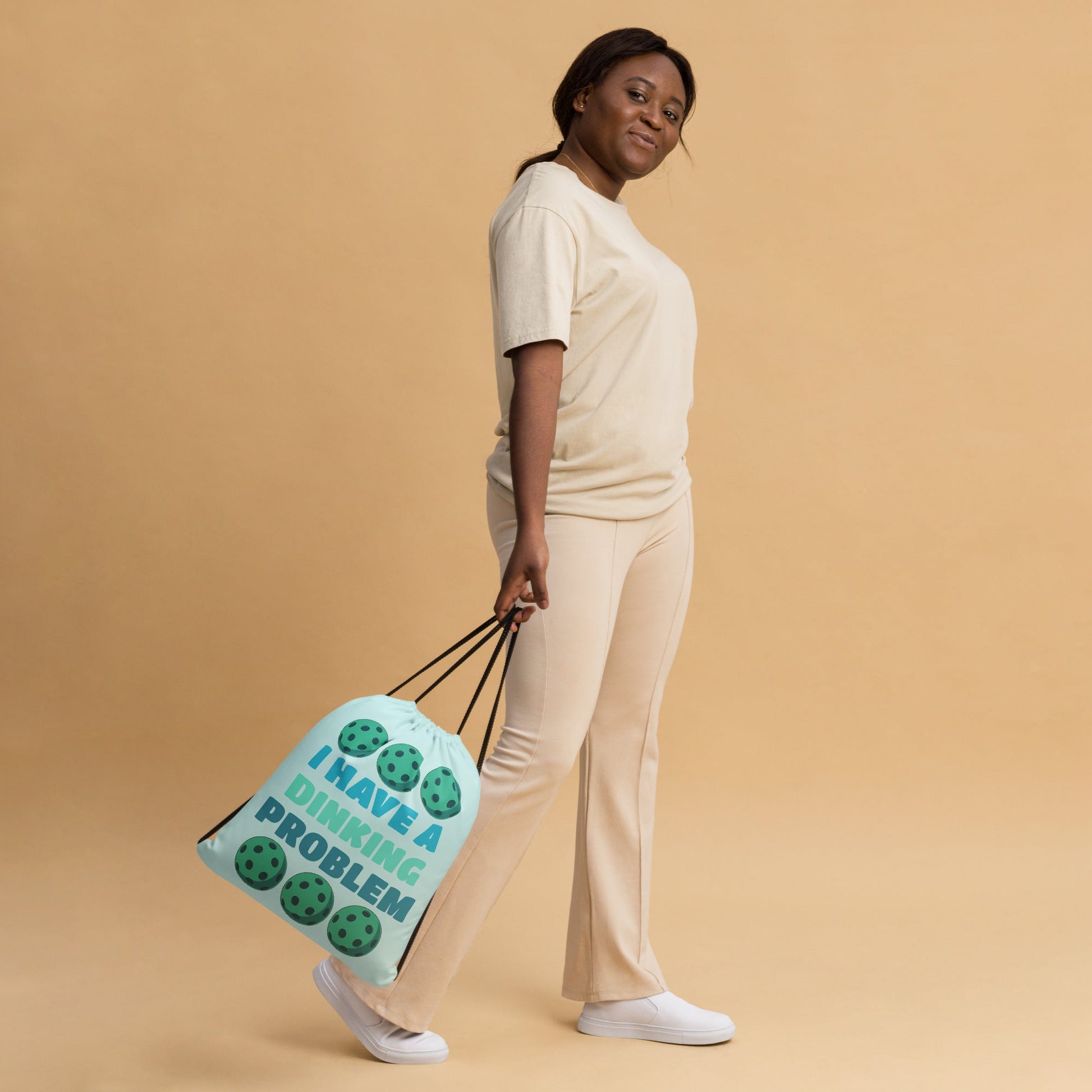 Pickleball "I Have A Dinking Problem" Drawstring Bag - Drawstring Bag - Discovery Co.