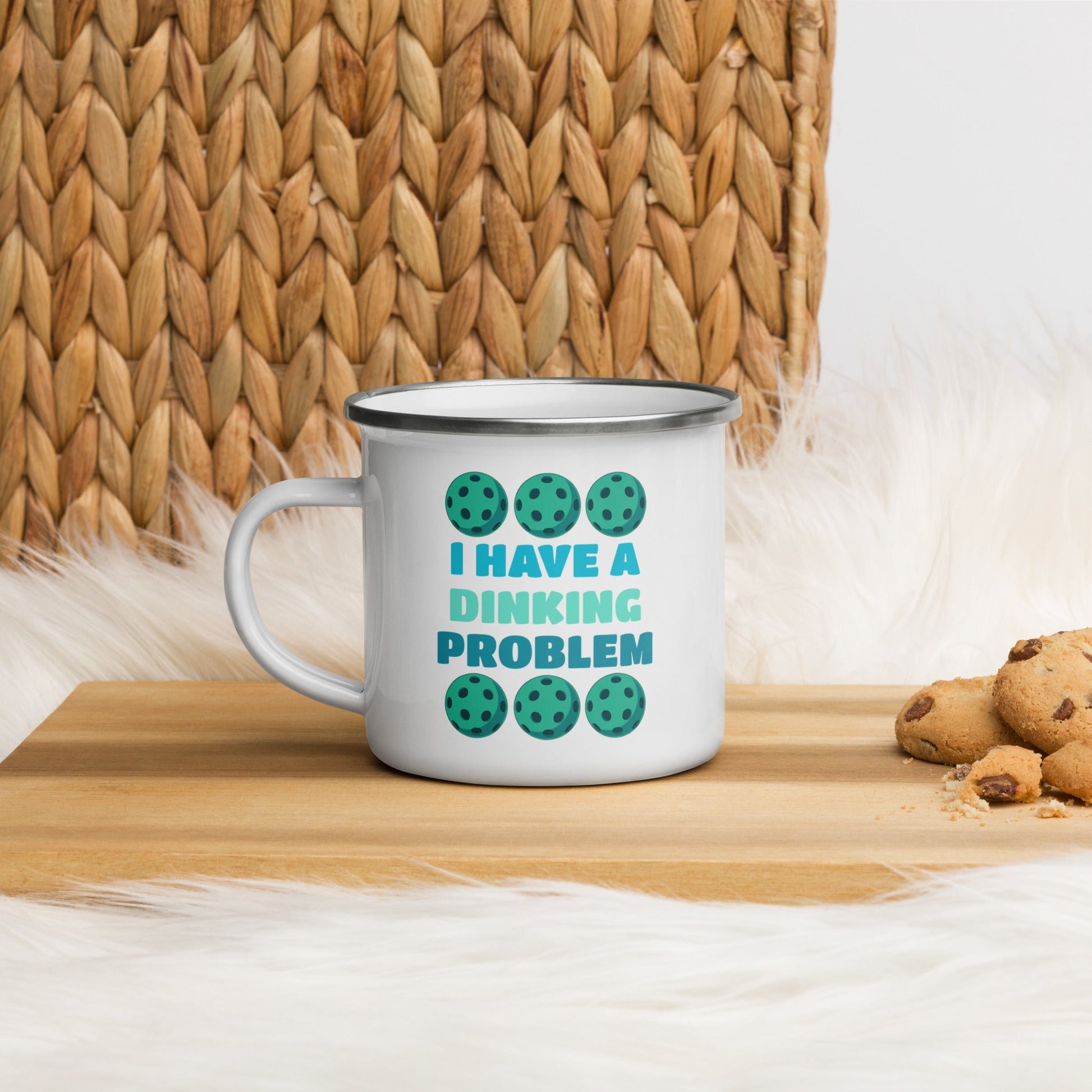 Pickleball "I Have A Dinking Problem" Enamel Mug - Mugs - Discovery Co.