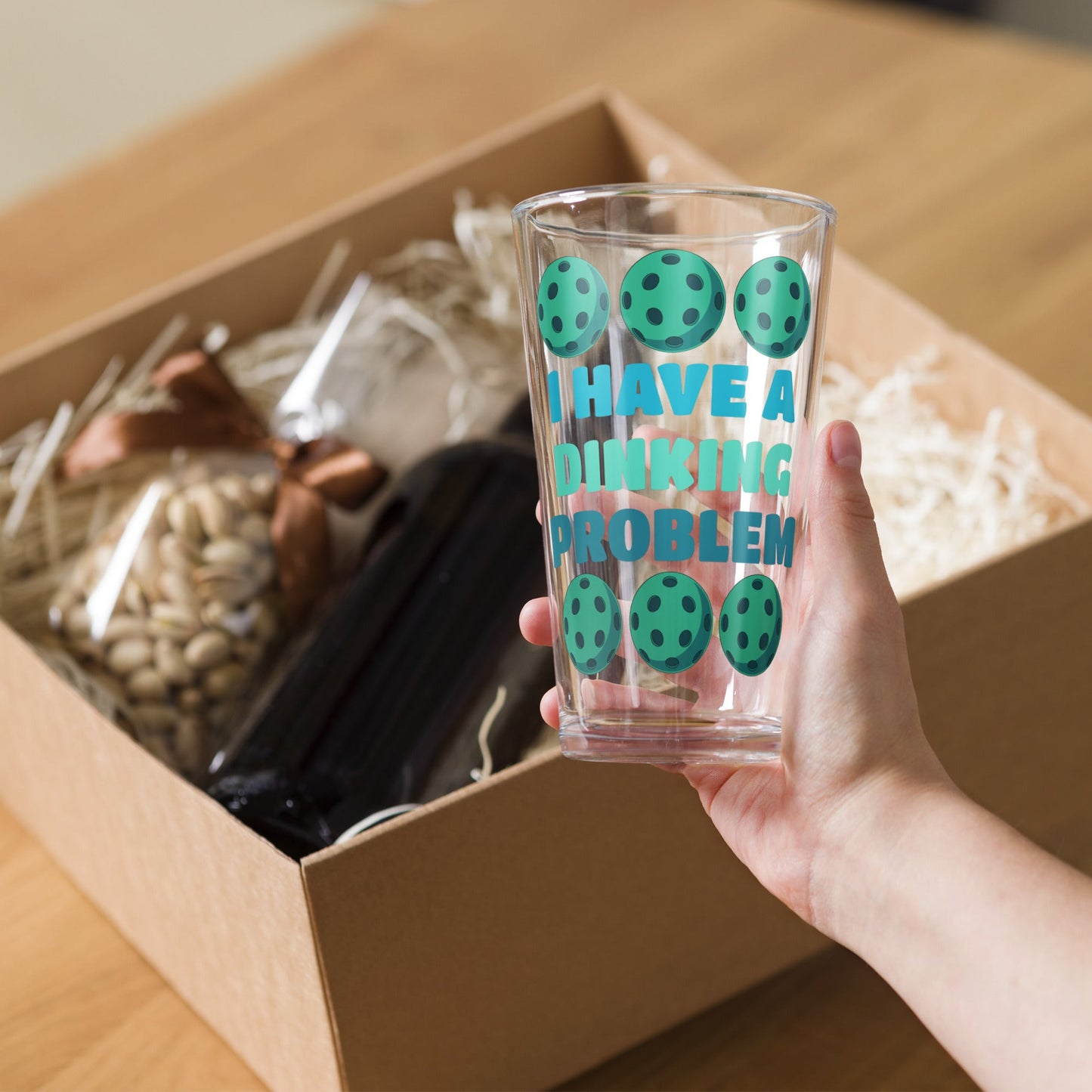 Pickleball "I Have A Dinking Problem" Pint Glass - Beer Glass - Discovery Co.