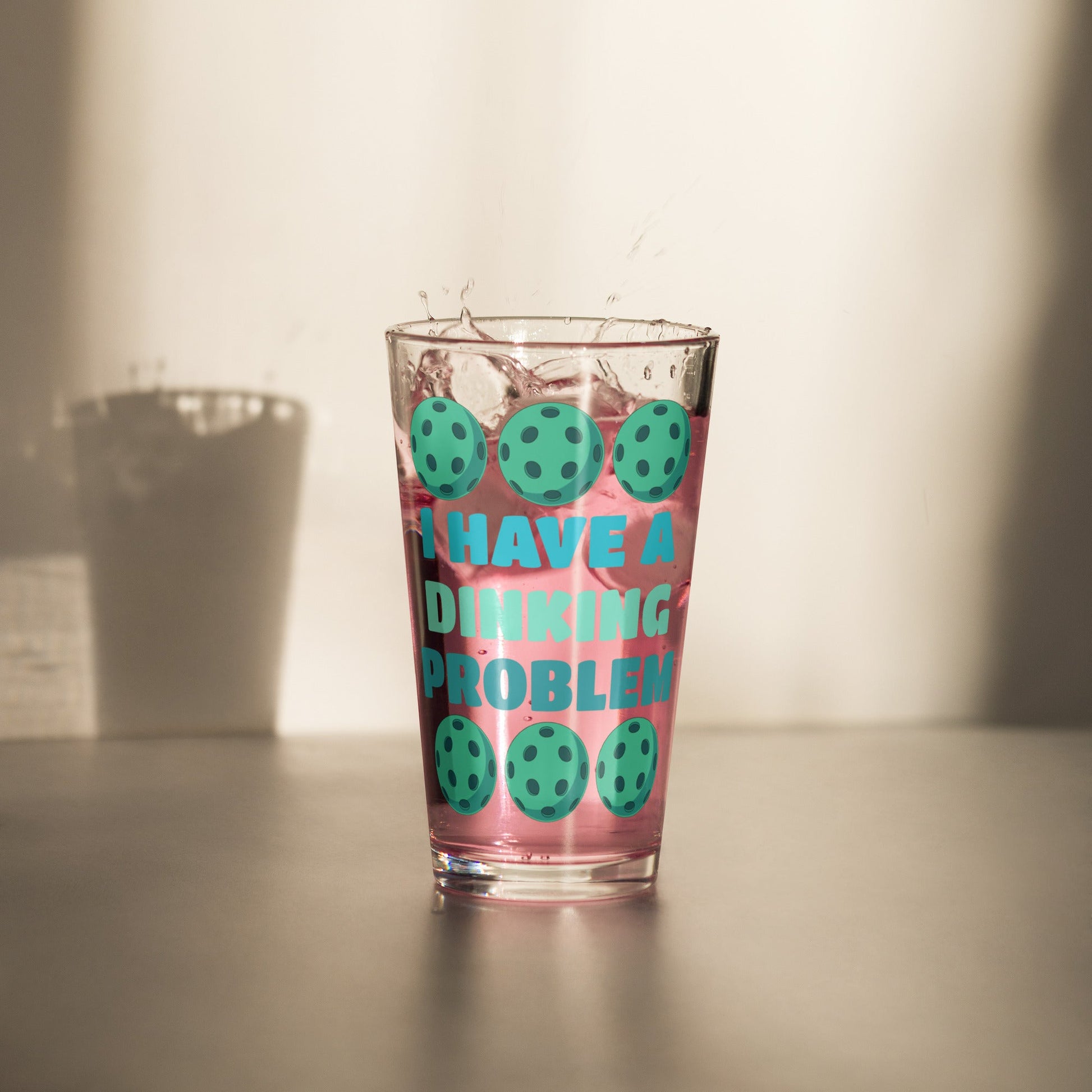 Pickleball "I Have A Dinking Problem" Pint Glass - Beer Glass - Discovery Co.