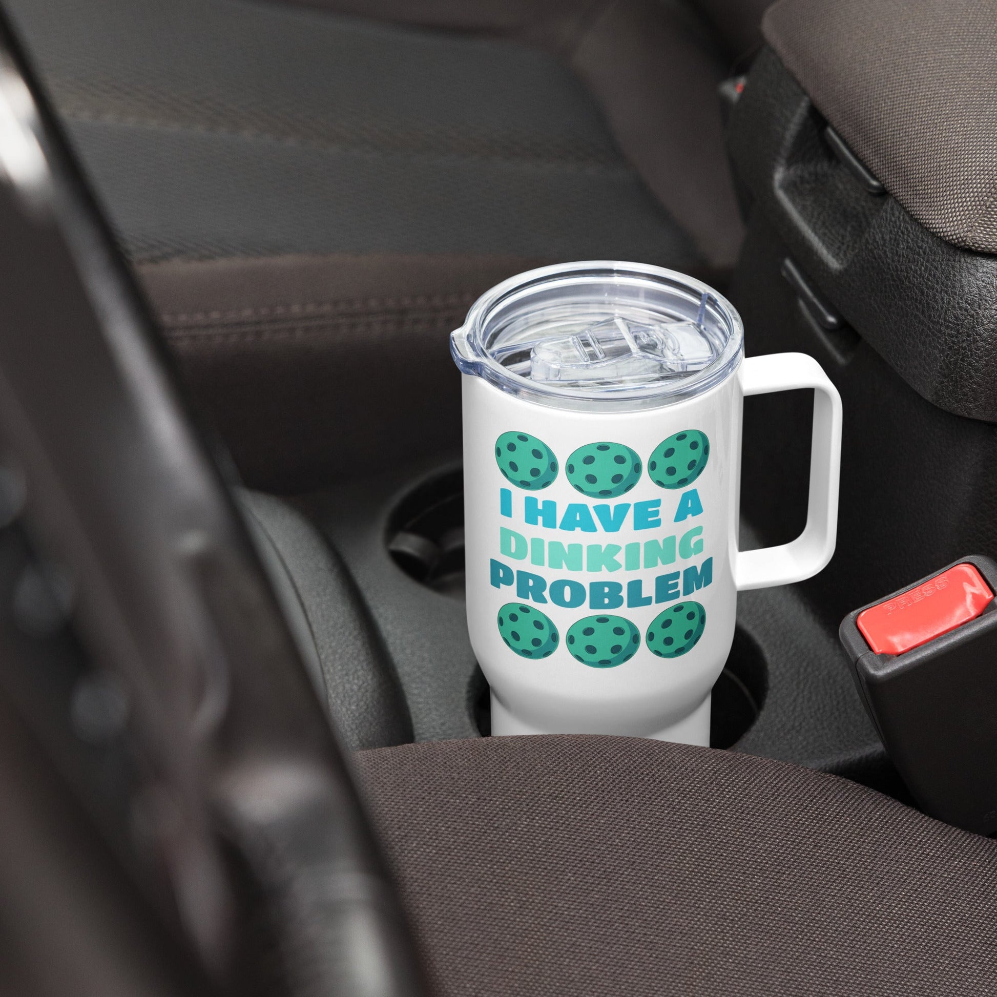 Pickleball "I Have A Dinking Problem" Travel Mug With Handle (25 oz and 40 oz) - Travel Mug - Discovery Co.