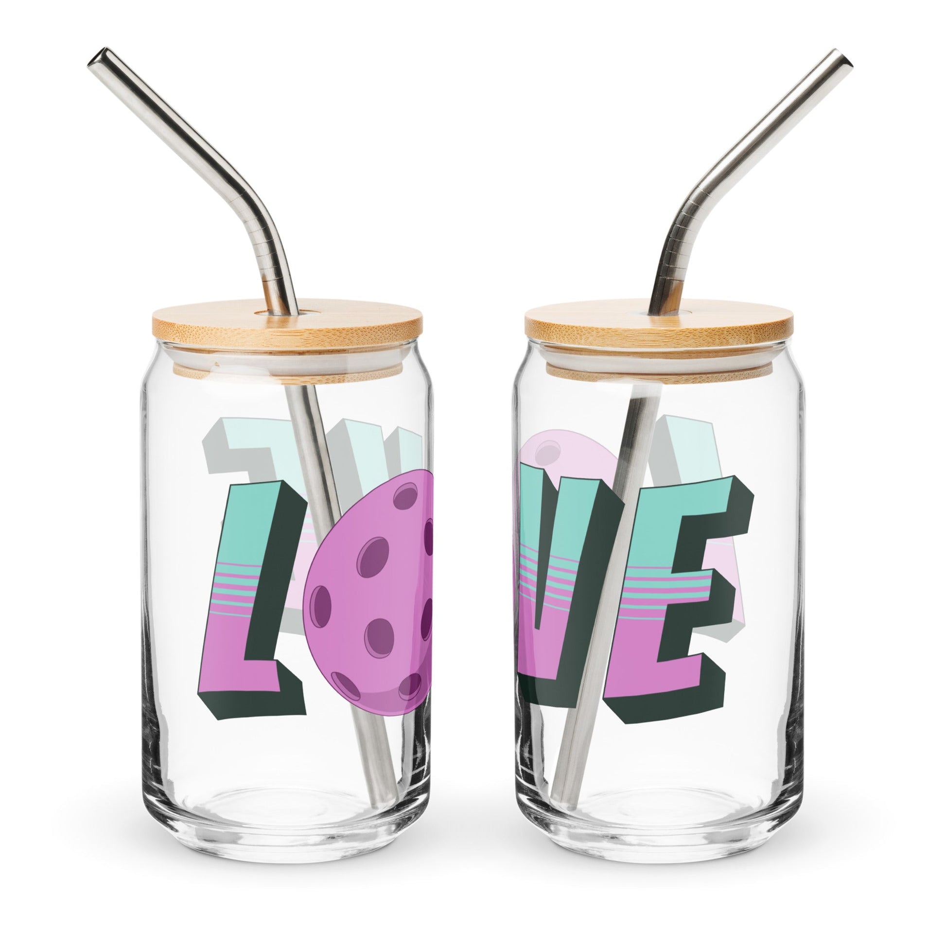 Pickleball Love Can - Shaped Glass - Can - Shaped Glass - Discovery Co.