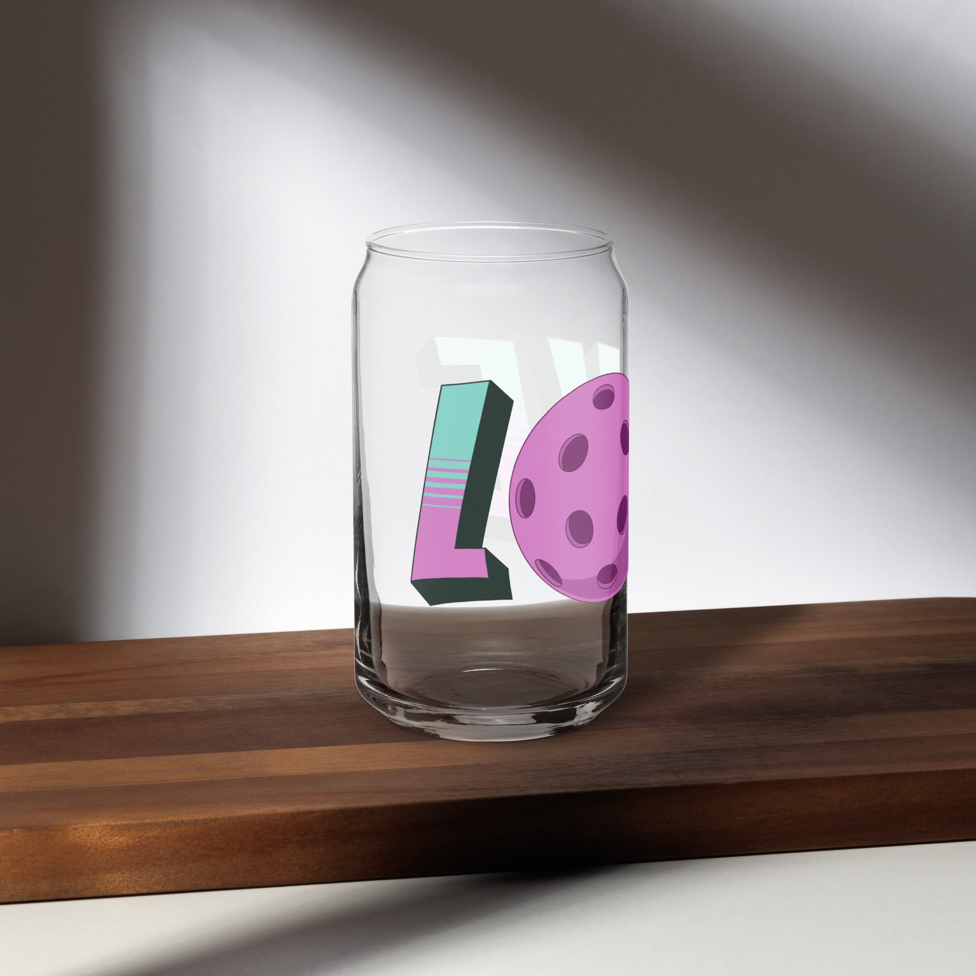 Pickleball Love Can - Shaped Glass - Can - Shaped Glass - Discovery Co.