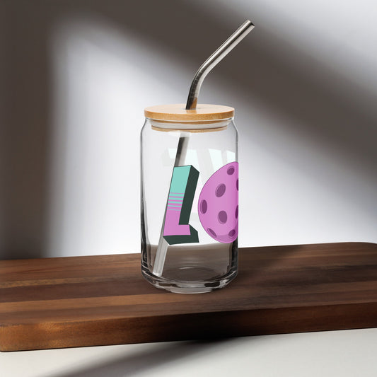 Pickleball Love Can - Shaped Glass - Can - Shaped Glass - Discovery Co.