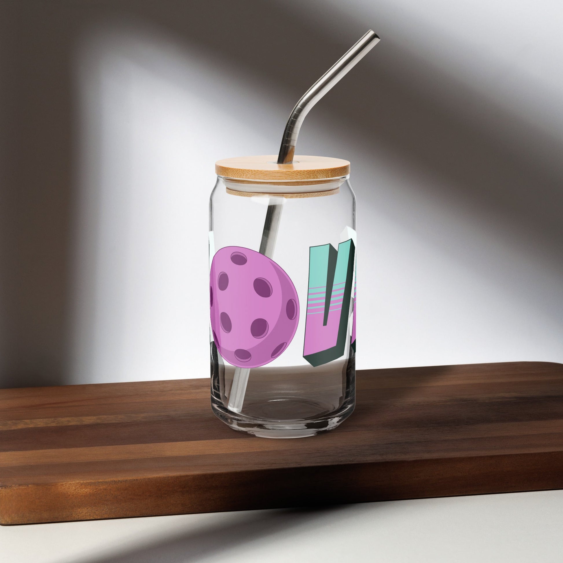 Pickleball Love Can - Shaped Glass - Can - Shaped Glass - Discovery Co.
