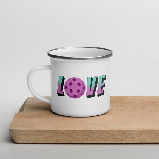 Pickleball Love Enamel Mug - Mugs - Discovery Co.