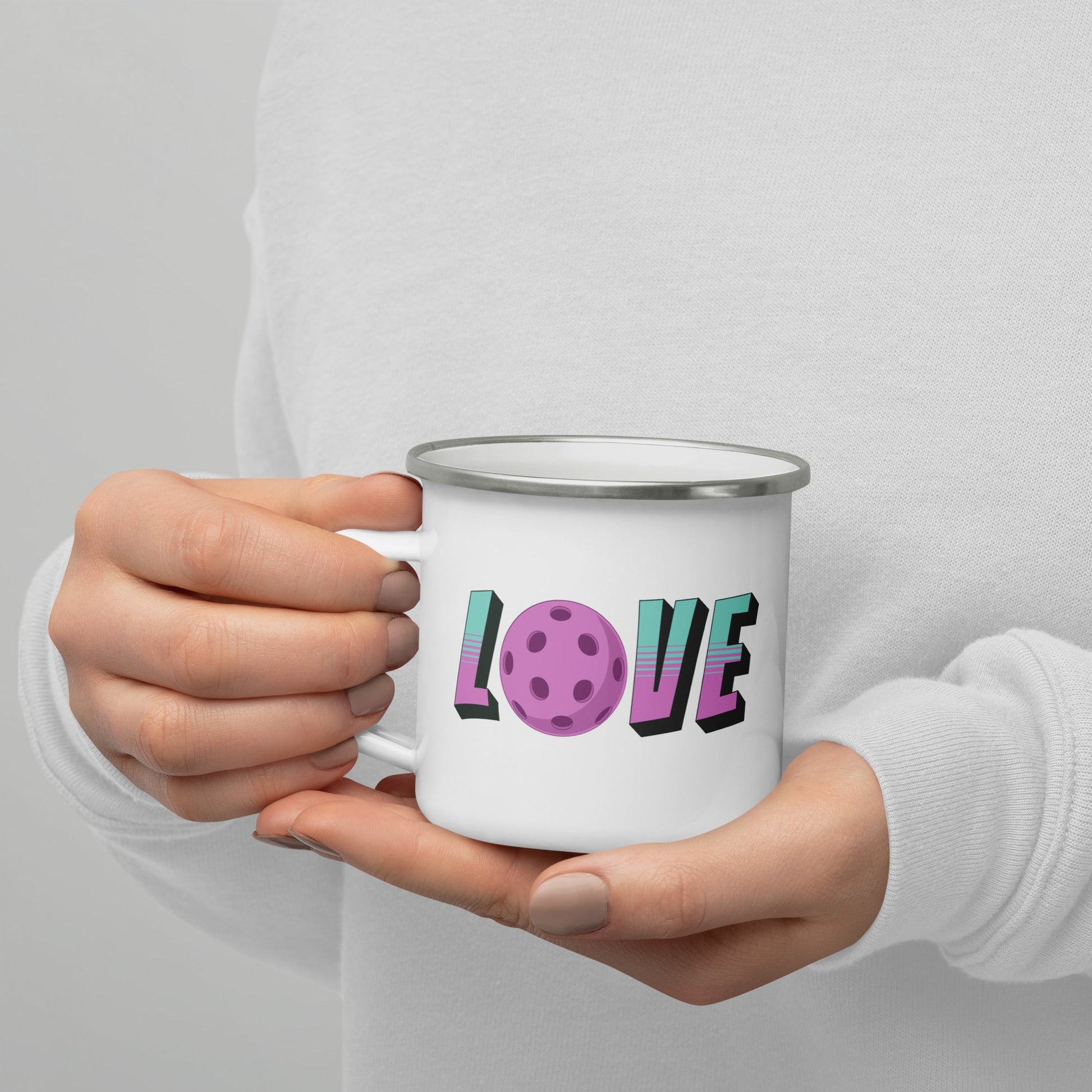 Pickleball Love Enamel Mug - Mugs - Discovery Co.