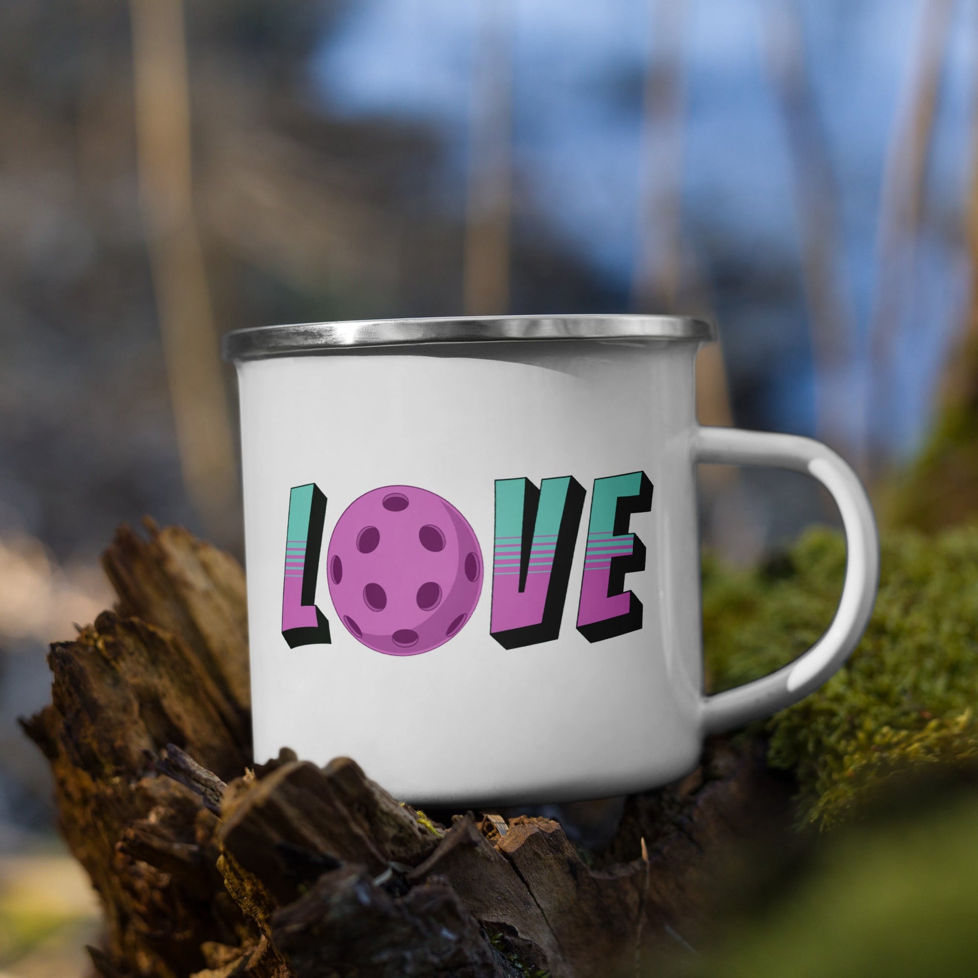 Pickleball Love Enamel Mug - Mugs - Discovery Co.