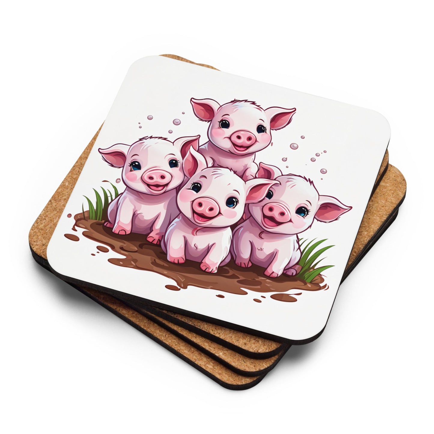 Piglets Cork - back Coaster - Coasters - Discovery Co.