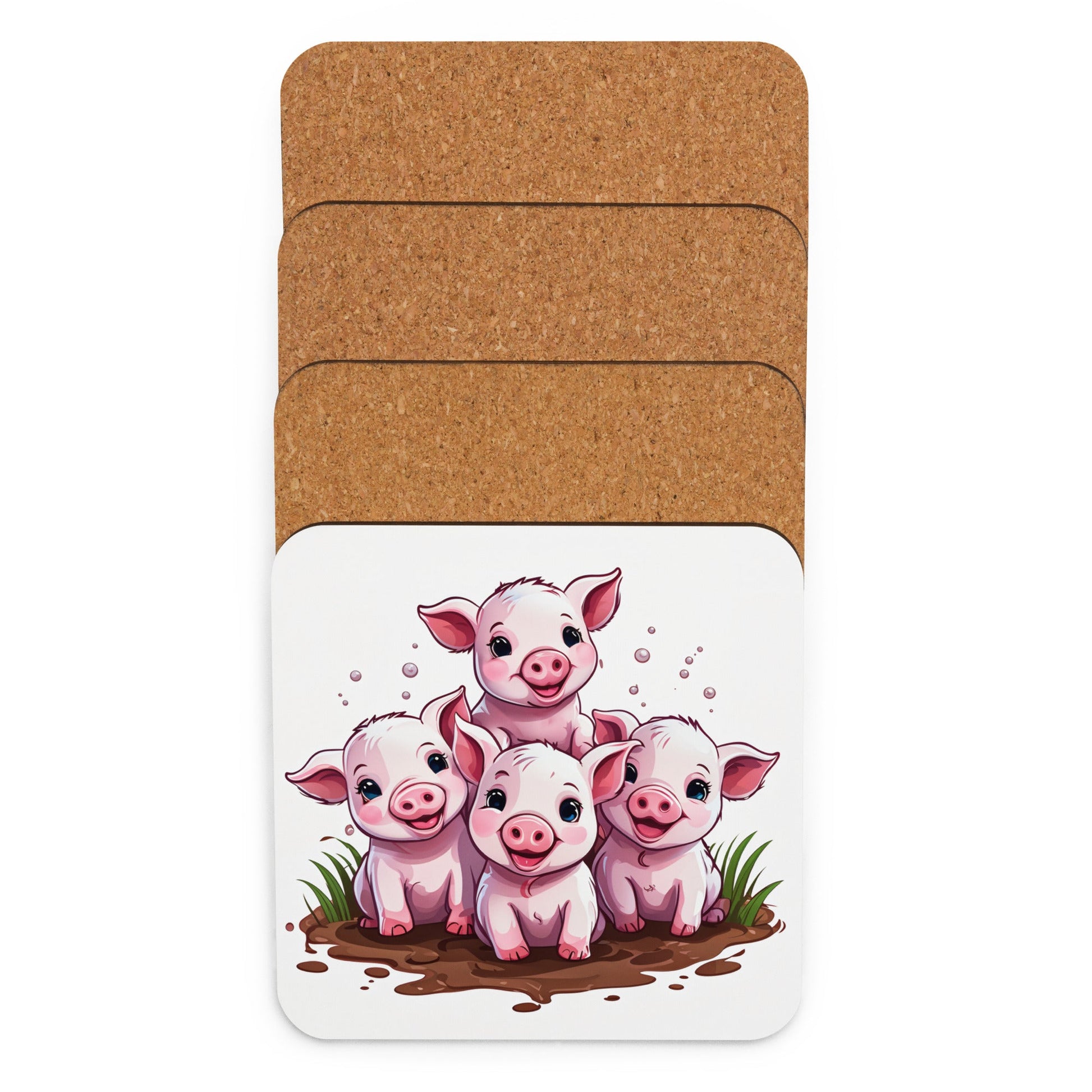 Piglets Cork - back Coaster - Coasters - Discovery Co.