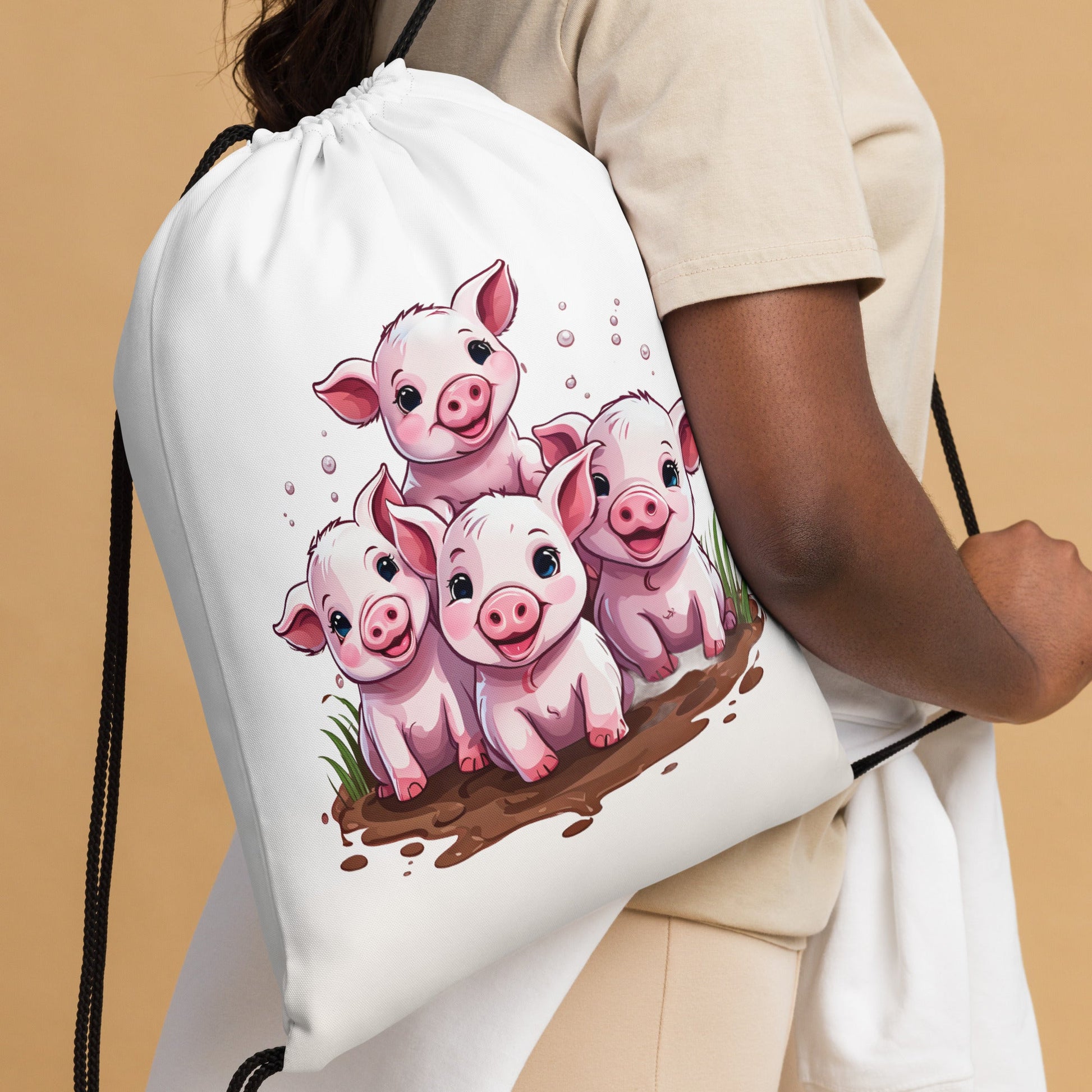 Piglets Drawstring Bag - Drawstring Bag - Discovery Co.