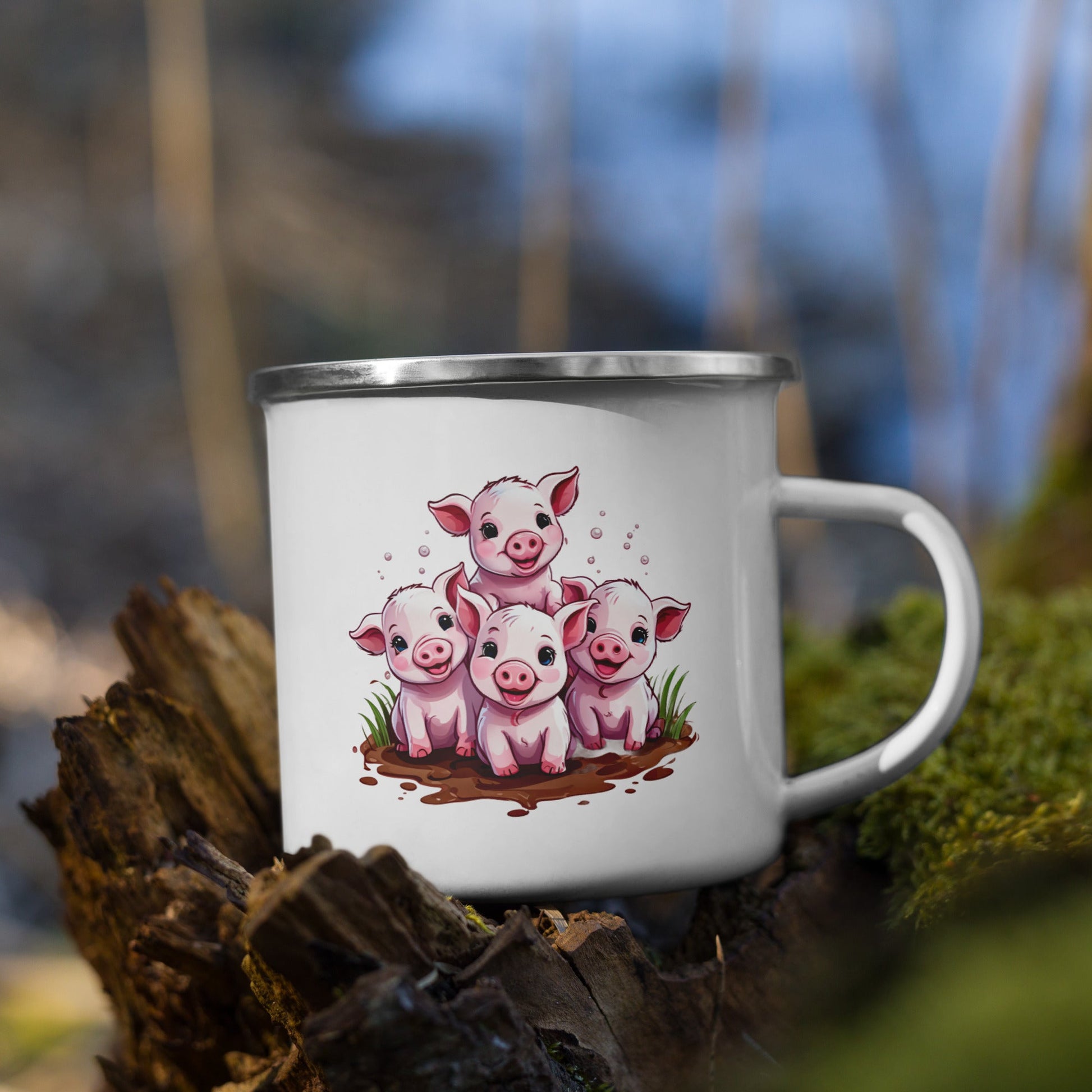 Piglets Enamel Mug (12 oz) - Mugs - Discovery Co.