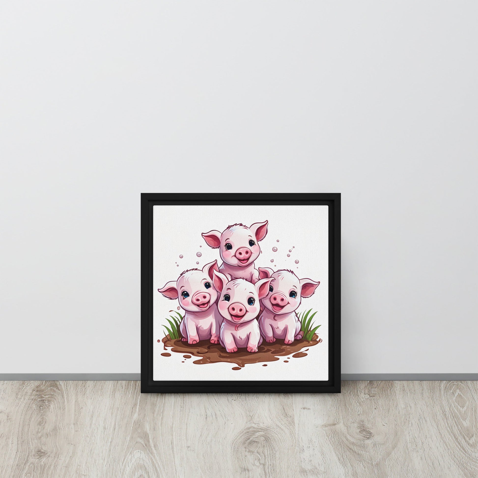 Piglets Framed Canvas - Canvas Prints - Discovery Co.