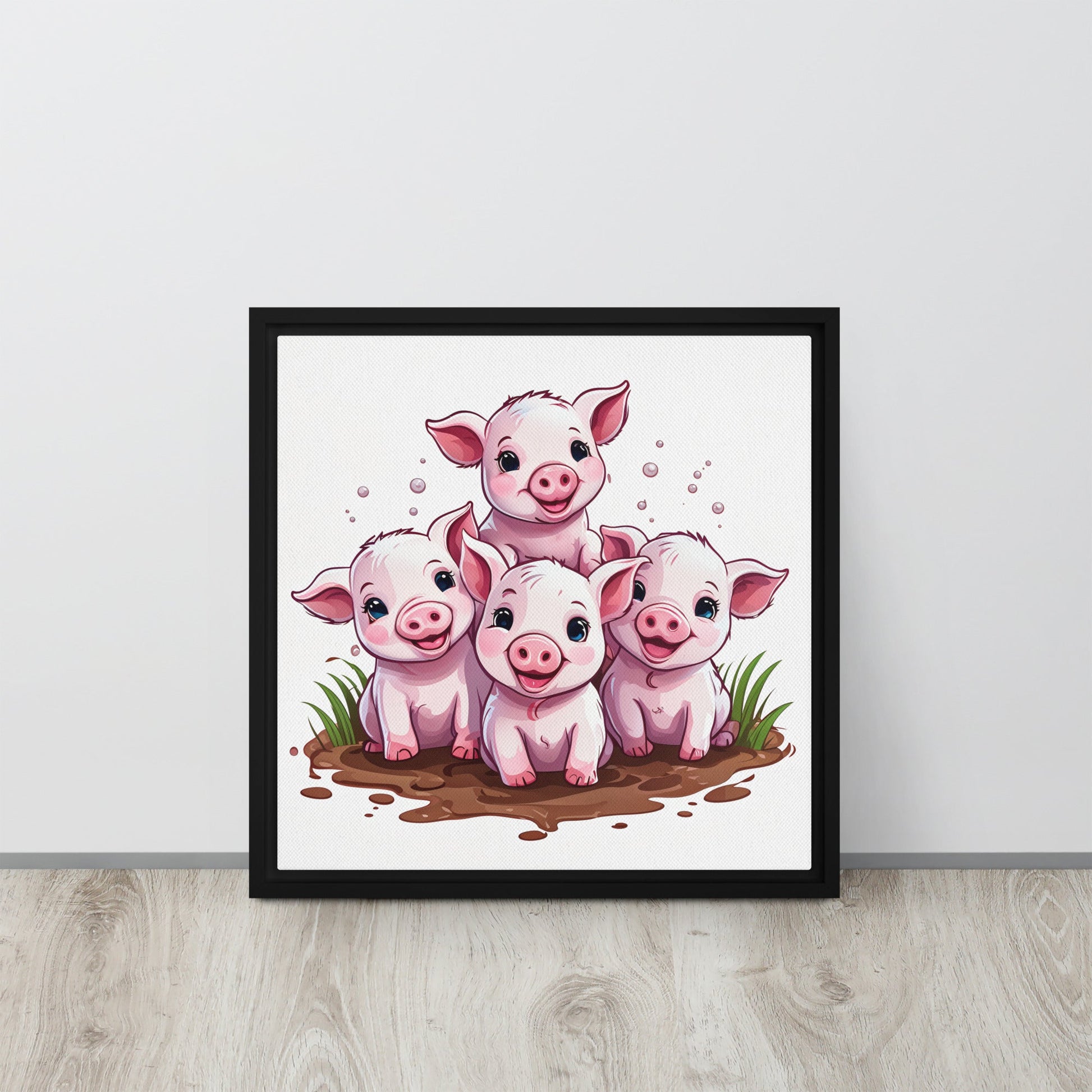 Piglets Framed Canvas - Canvas Prints - Discovery Co.