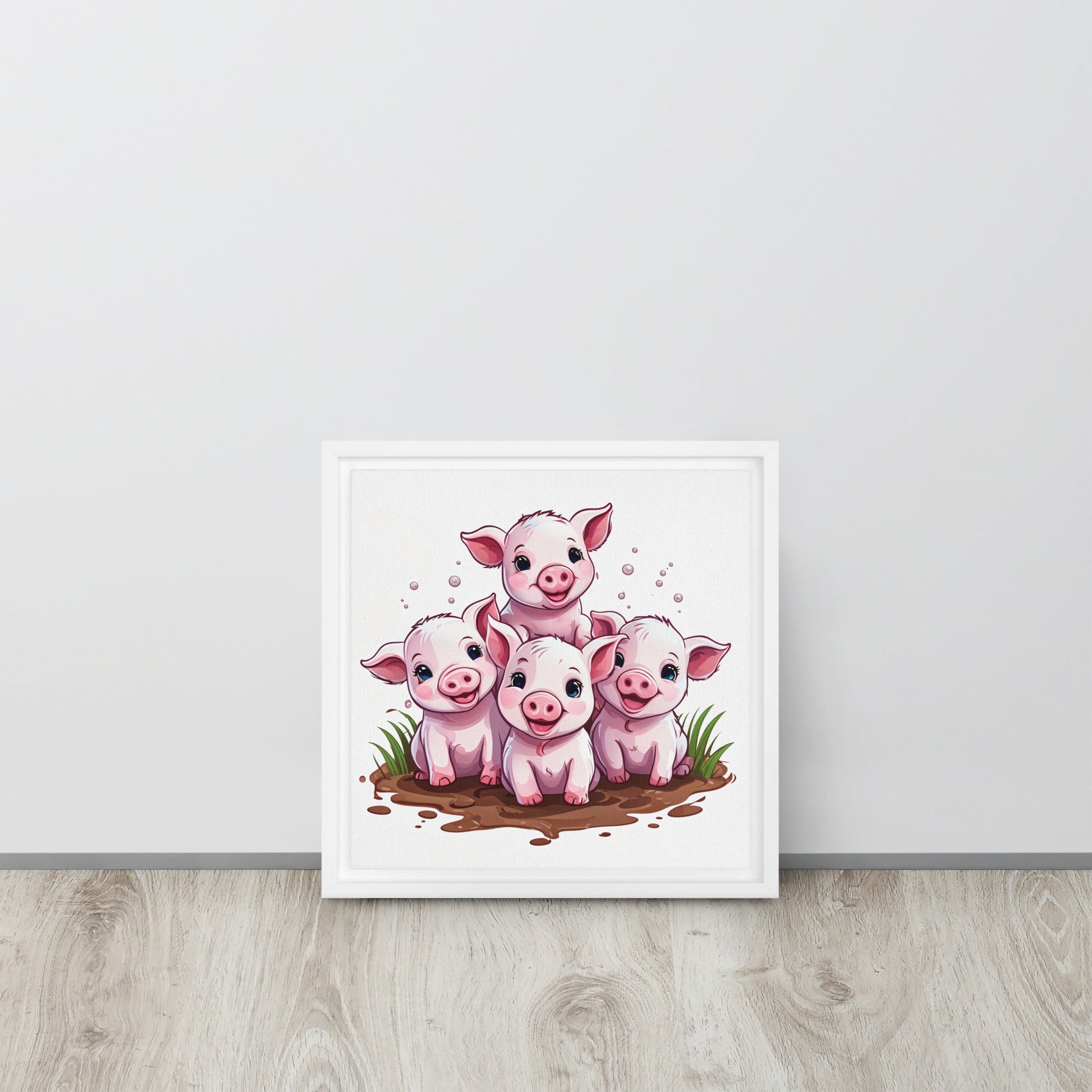 Piglets Framed Canvas - Canvas Prints - Discovery Co.