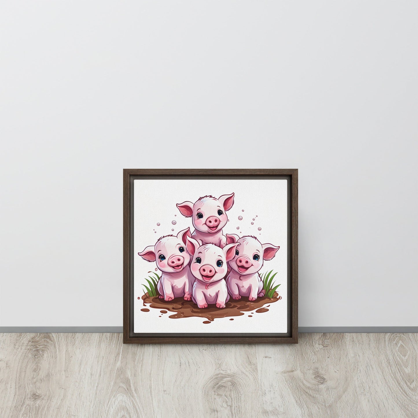 Piglets Framed Canvas - Canvas Prints - Discovery Co.