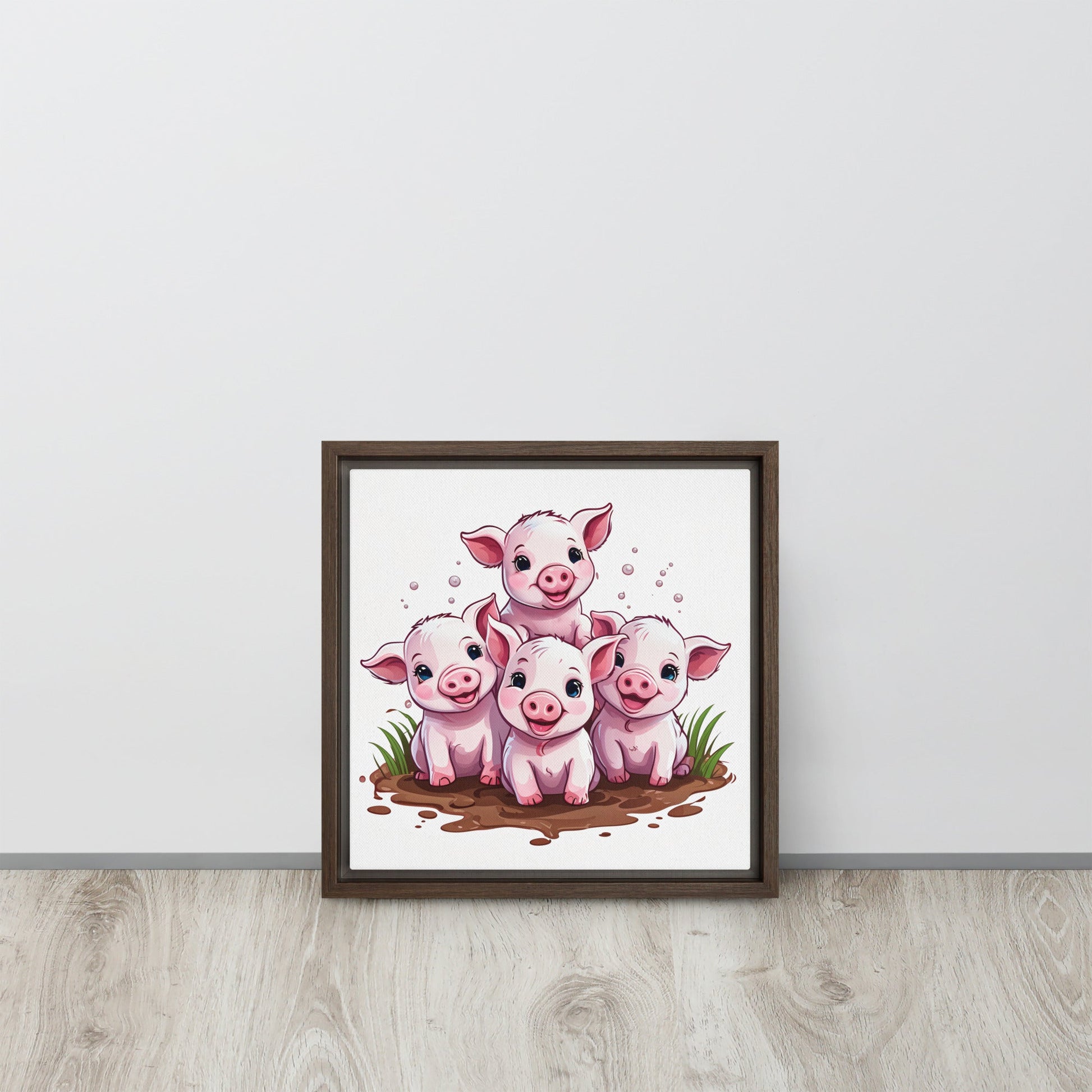 Piglets Framed Canvas - Canvas Prints - Discovery Co.