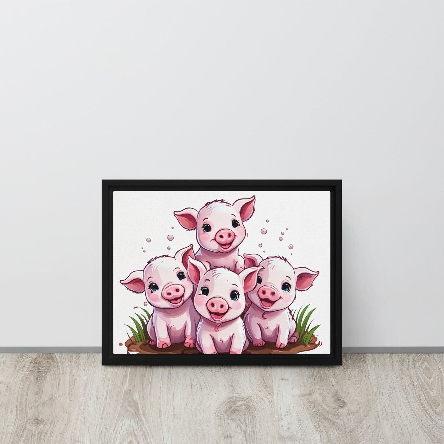 Piglets Framed Canvas - Canvas Prints - Discovery Co.