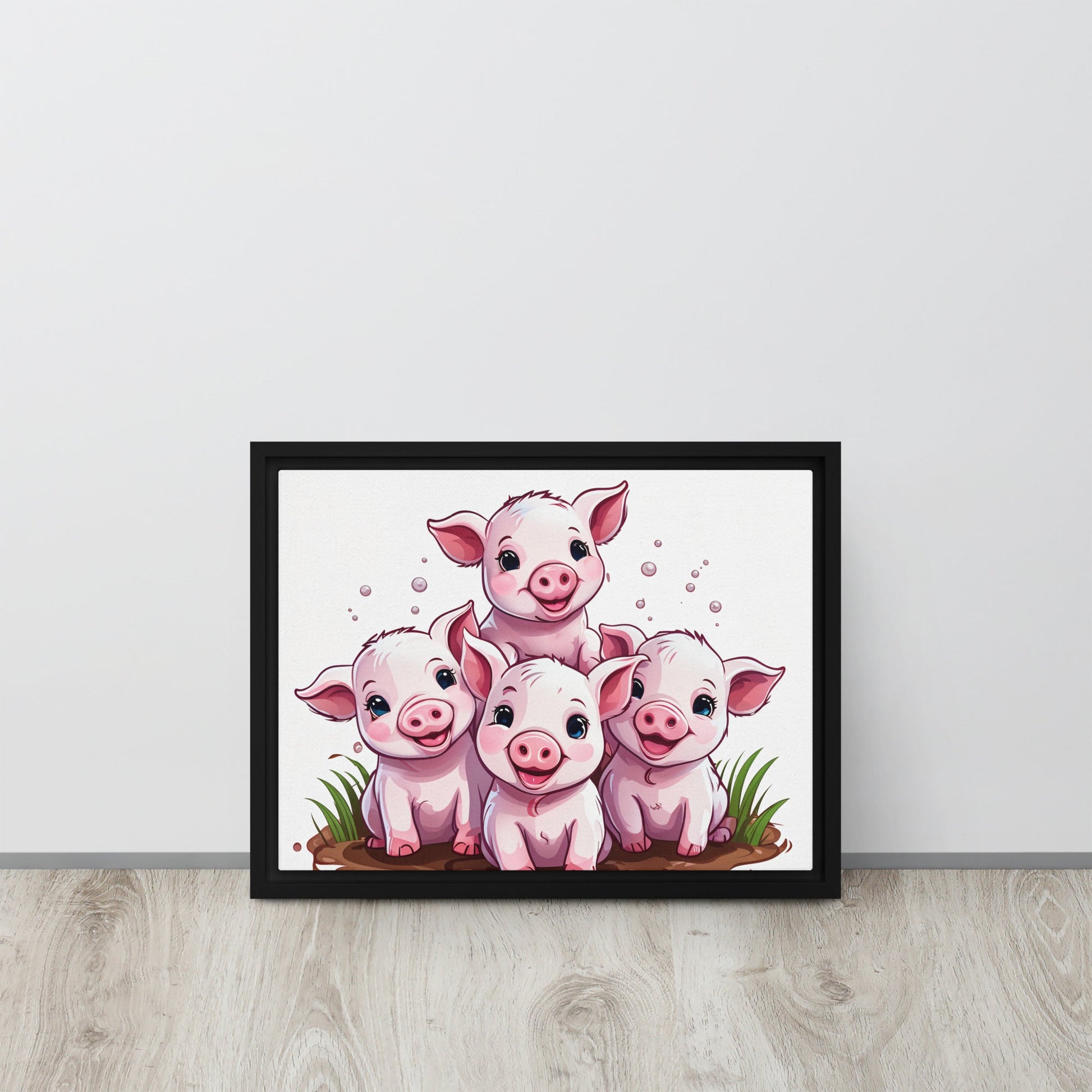 Piglets Framed Canvas - Canvas Prints - Discovery Co.