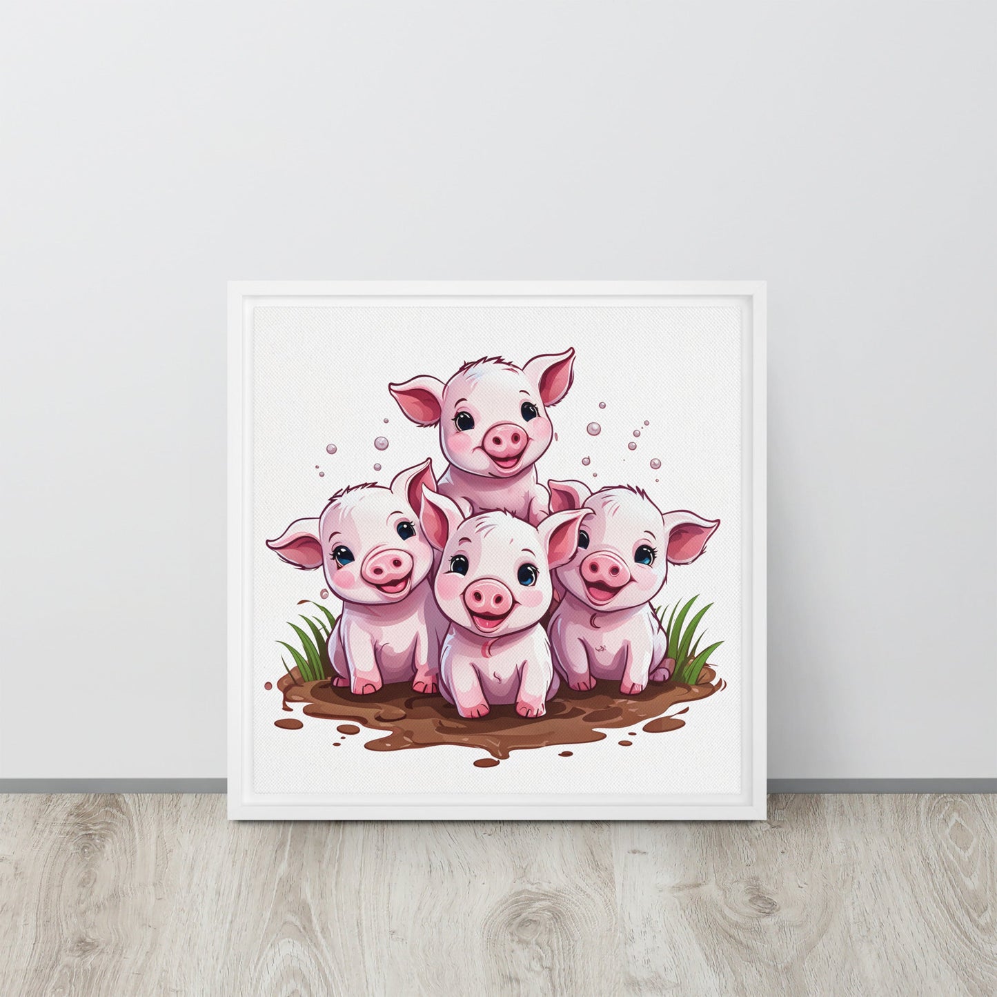 Piglets Framed Canvas - Canvas Prints - Discovery Co.