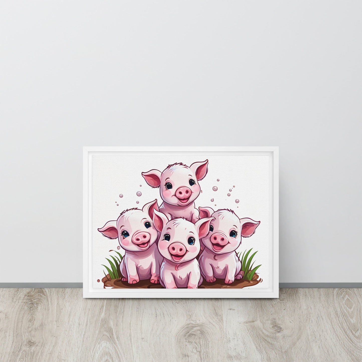 Piglets Framed Canvas - Canvas Prints - Discovery Co.