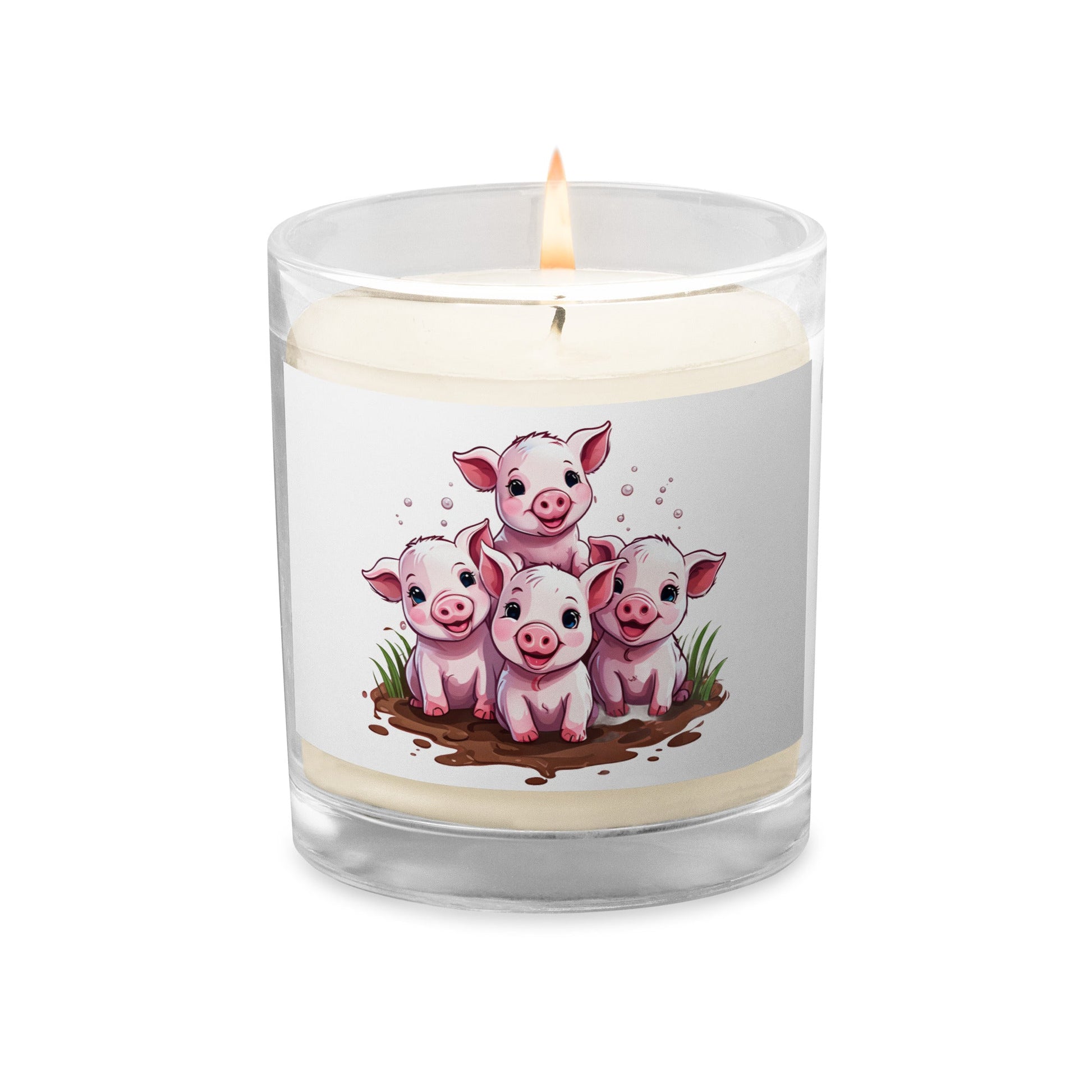 Piglets Glass Jar Soy Wax Candle - Candles - Discovery Co.