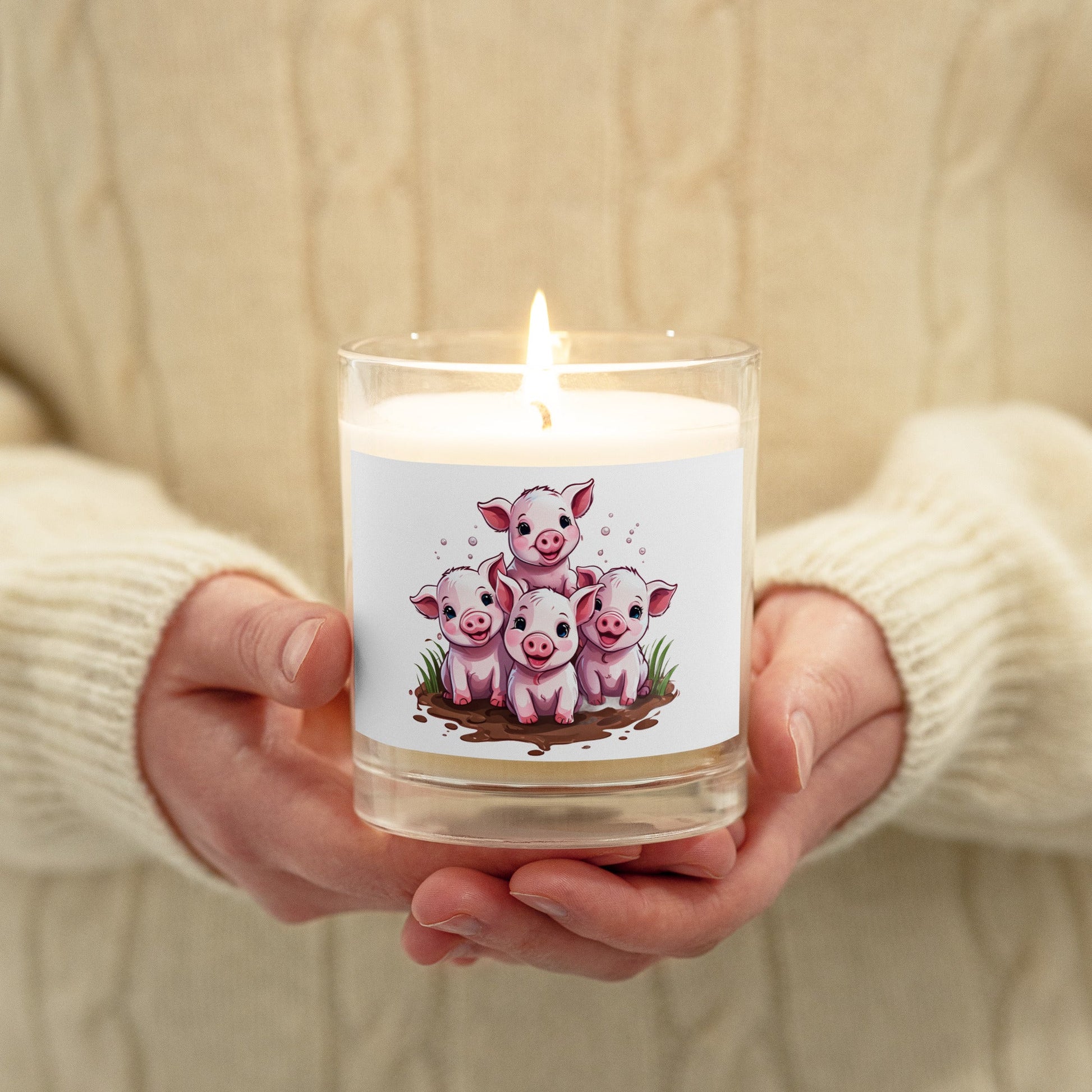 Piglets Glass Jar Soy Wax Candle - Candles - Discovery Co.