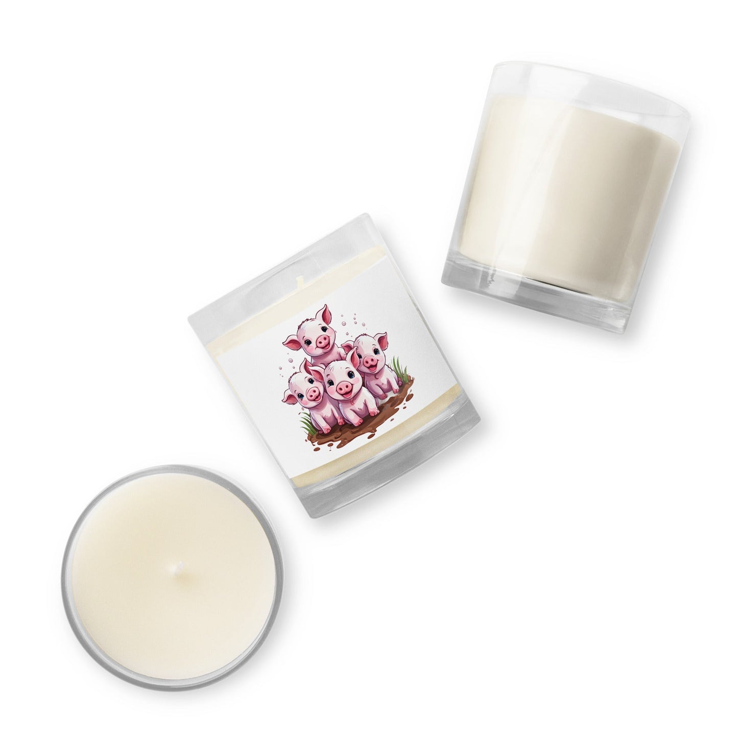 Piglets Glass Jar Soy Wax Candle - Candles - Discovery Co.