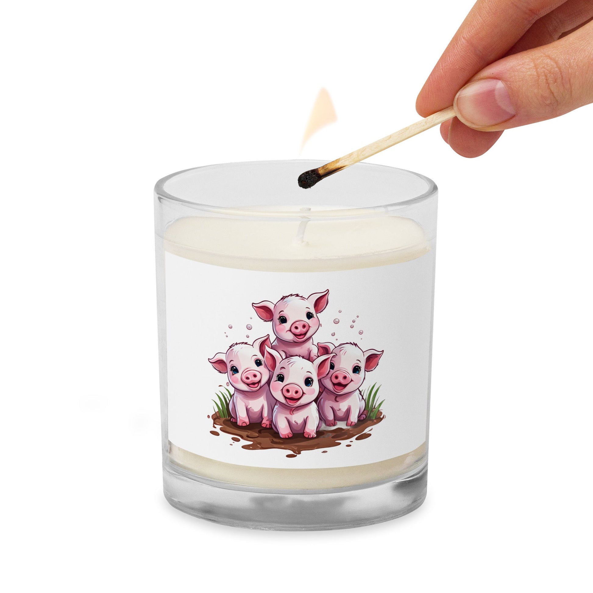 Piglets Glass Jar Soy Wax Candle - Candles - Discovery Co.