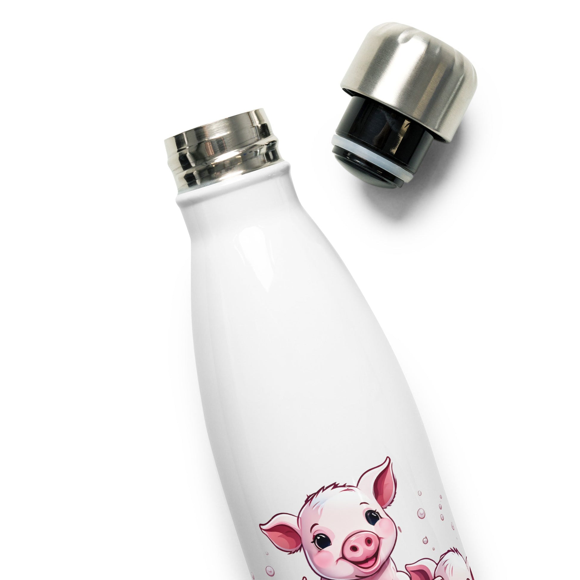 Piglets Stainless Steel Water Bottle - Stainless Steel Water Bottle - Discovery Co.