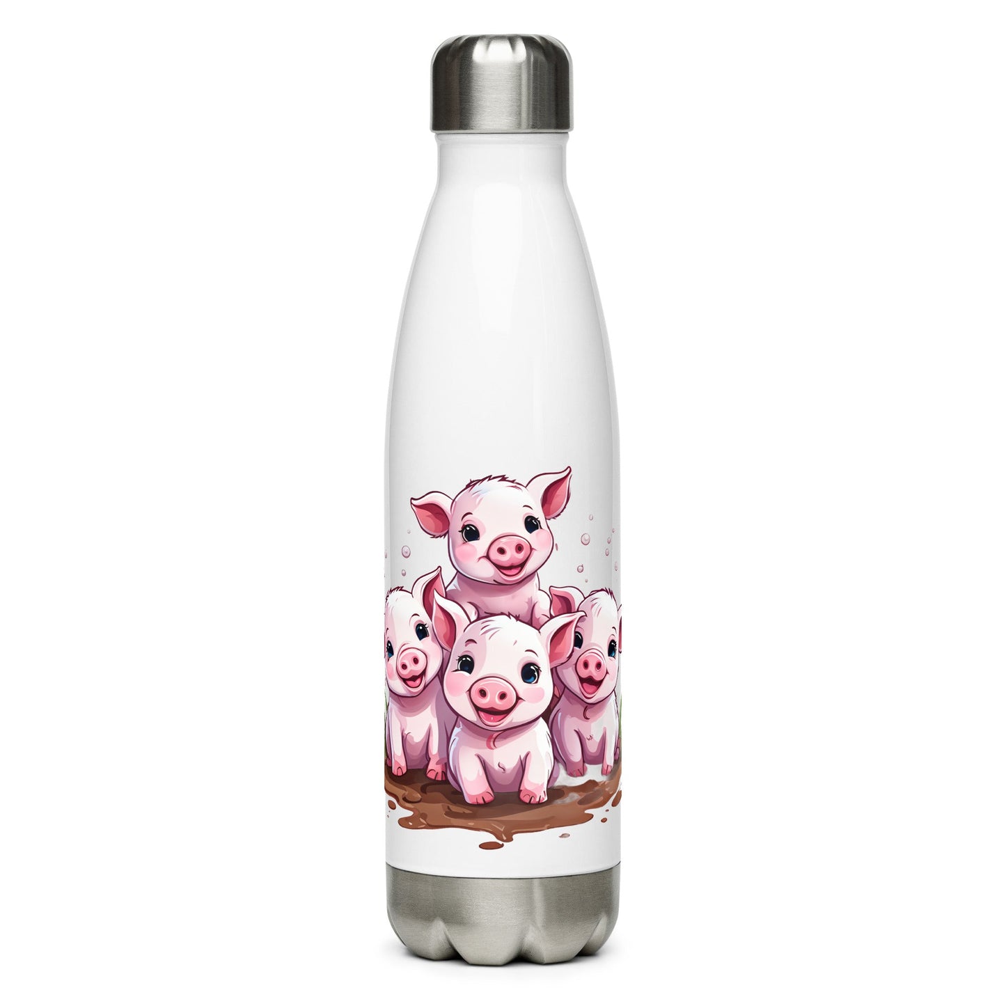 Piglets Stainless Steel Water Bottle - Stainless Steel Water Bottle - Discovery Co.