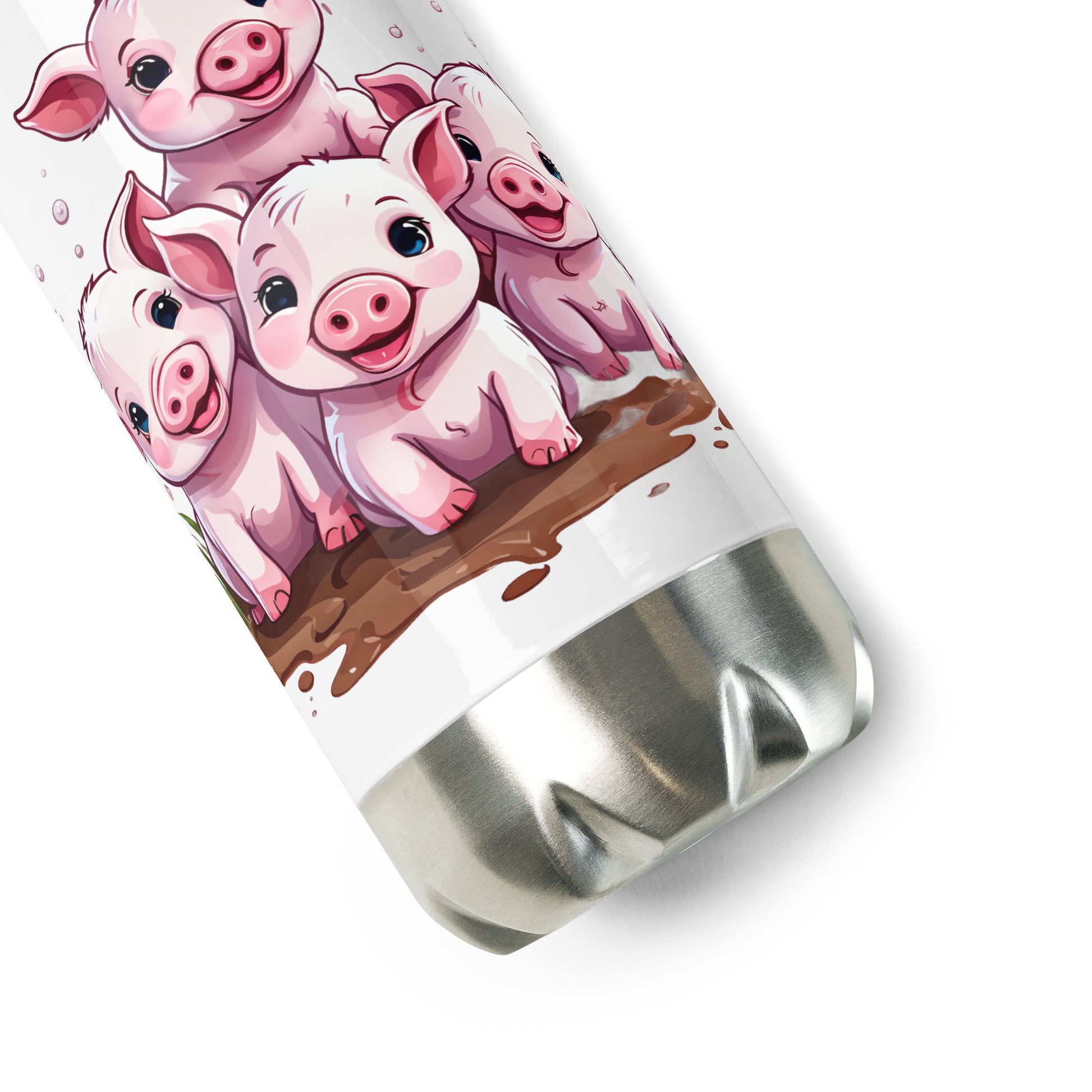 Piglets Stainless Steel Water Bottle - Stainless Steel Water Bottle - Discovery Co.