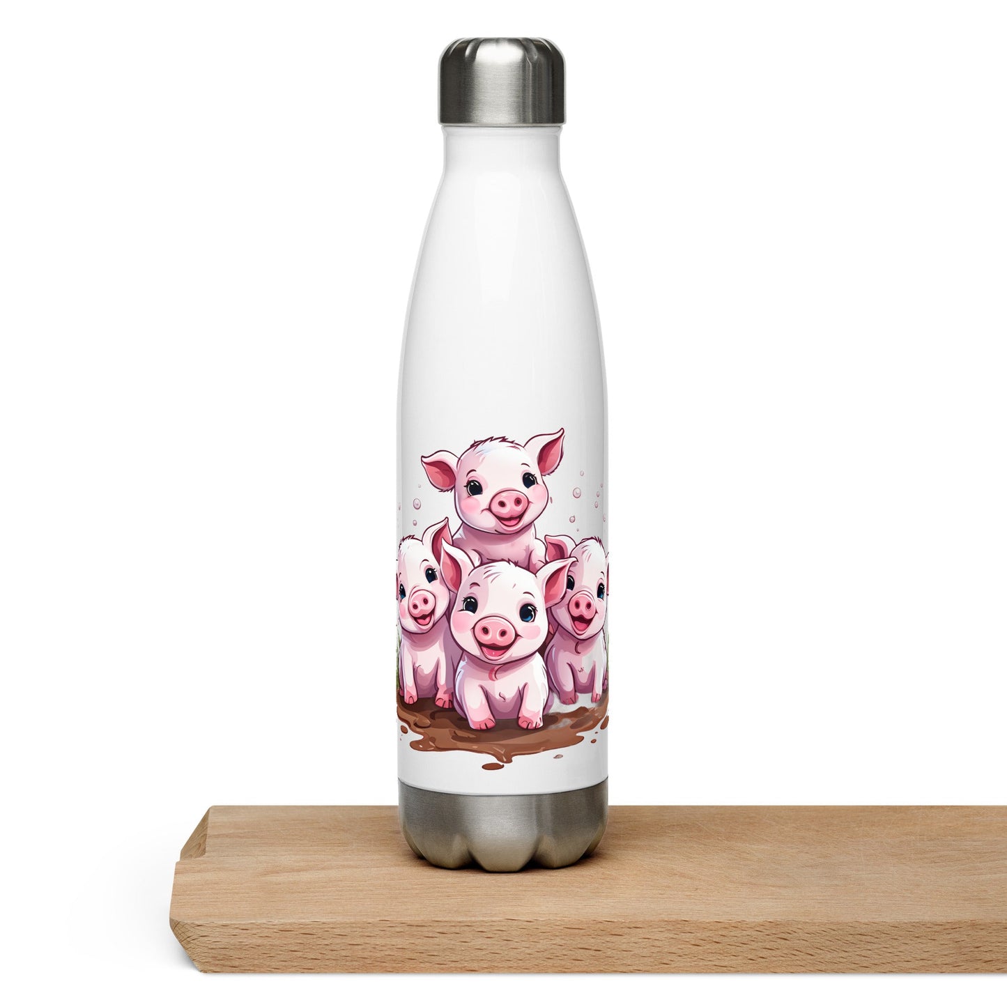 Piglets Stainless Steel Water Bottle - Stainless Steel Water Bottle - Discovery Co.