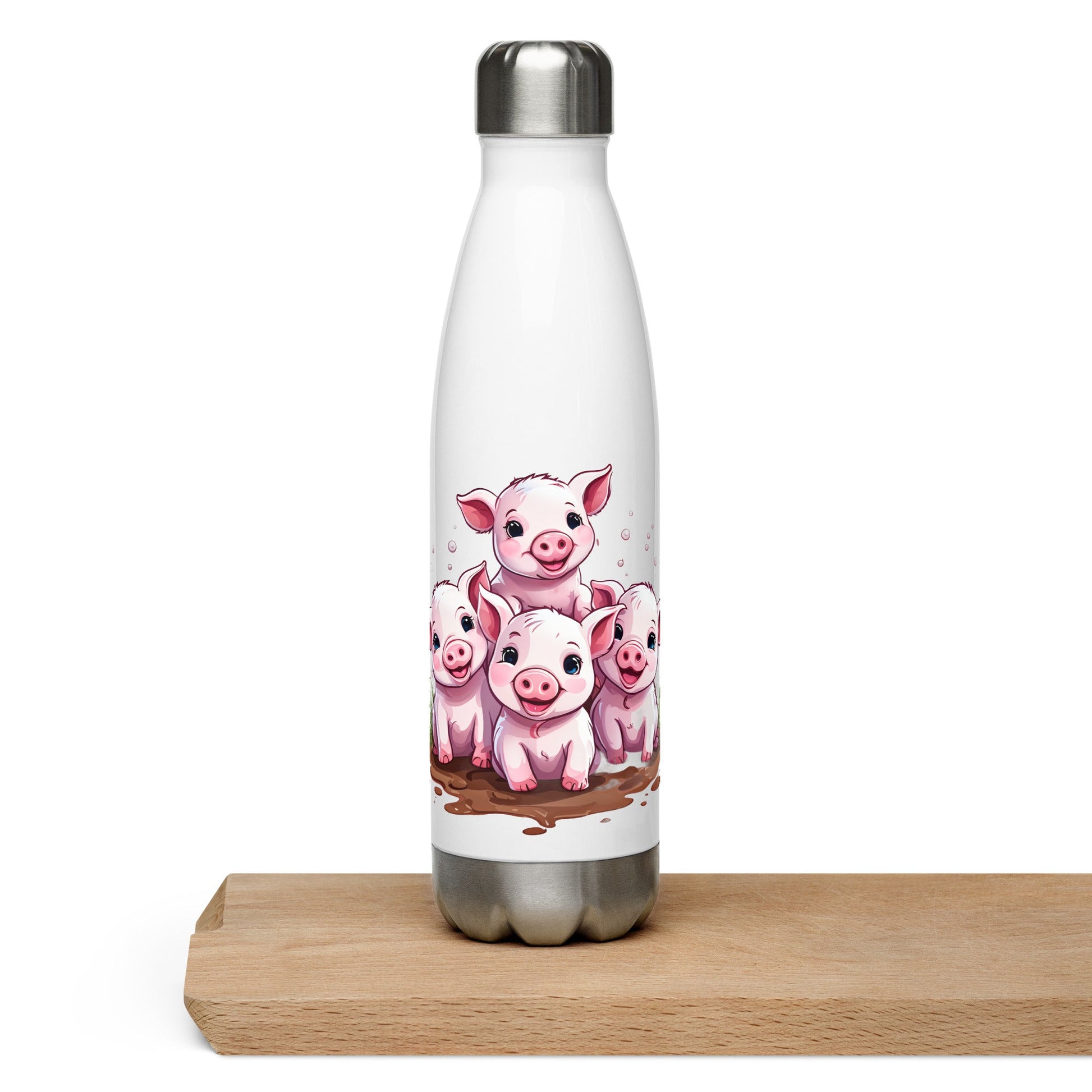 Piglets Stainless Steel Water Bottle - Stainless Steel Water Bottle - Discovery Co.