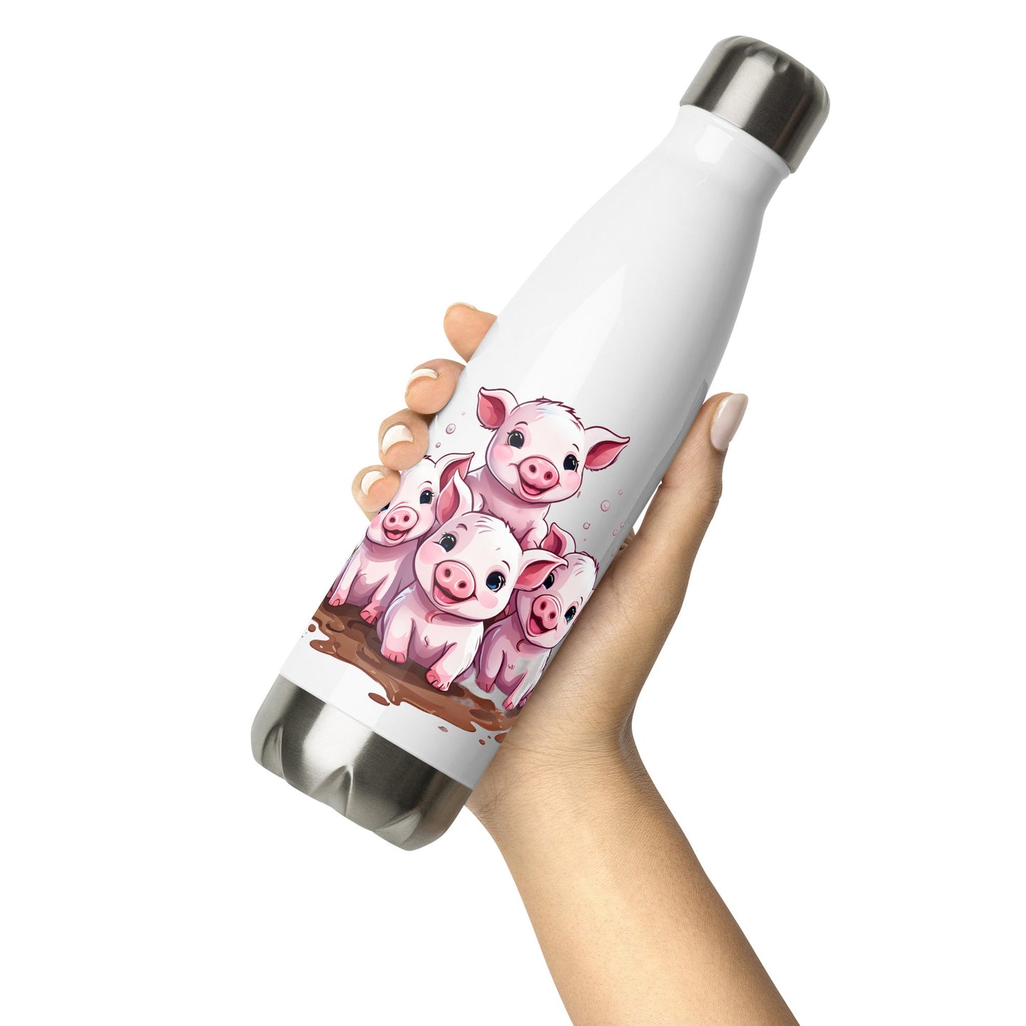 Piglets Stainless Steel Water Bottle - Stainless Steel Water Bottle - Discovery Co.