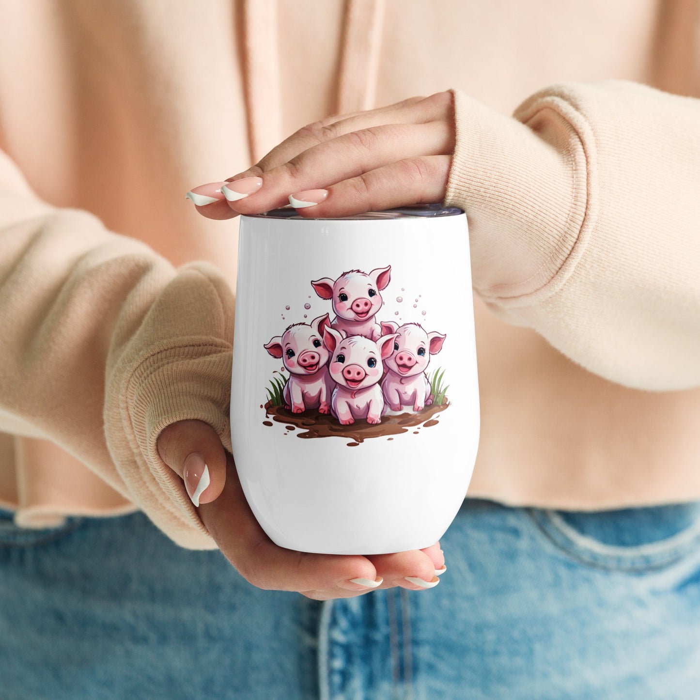 Piglets Stainless Steel Wine Tumbler - Tumblers - Discovery Co.