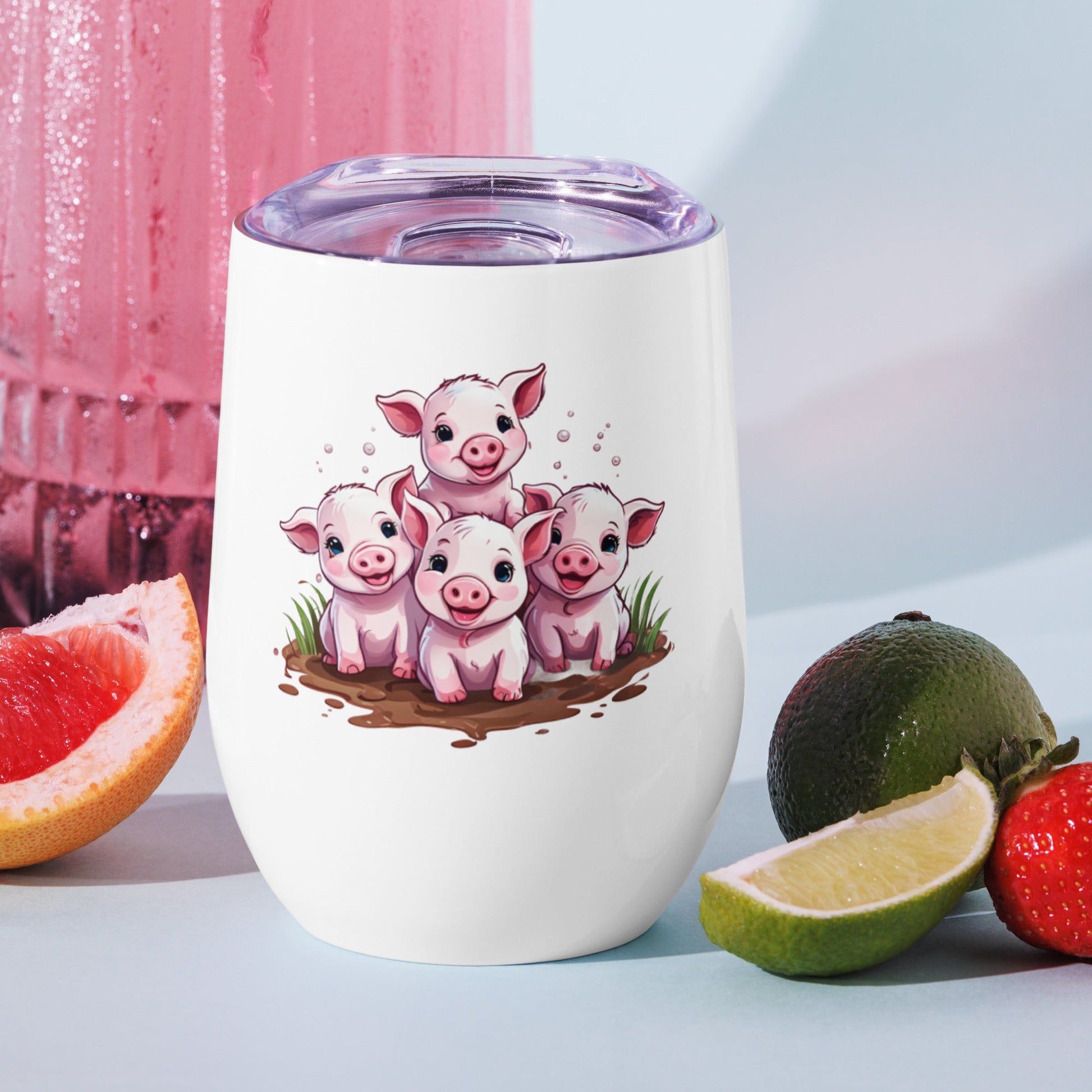 Piglets Stainless Steel Wine Tumbler - Tumblers - Discovery Co.