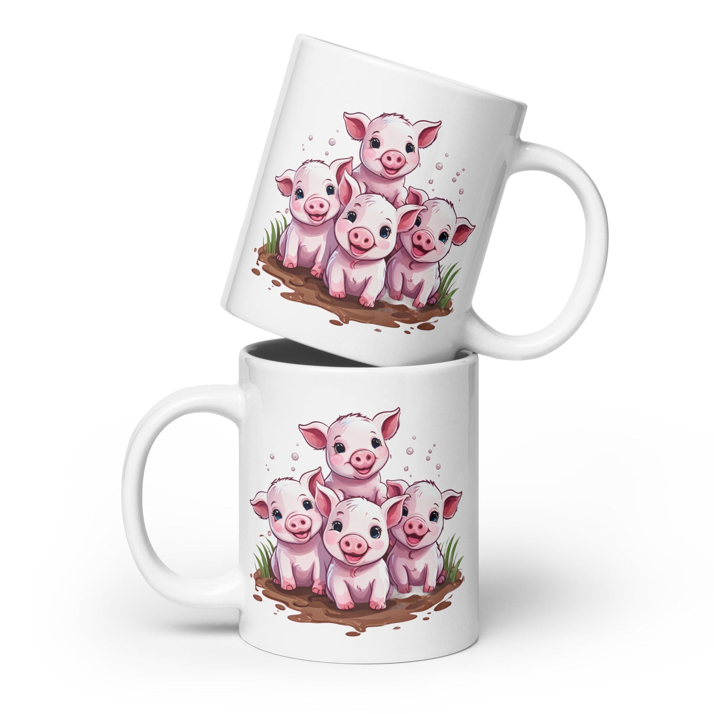 Piglets White Glossy Mug (11 oz, 15 oz, 20 oz) - Mugs - Discovery Co.