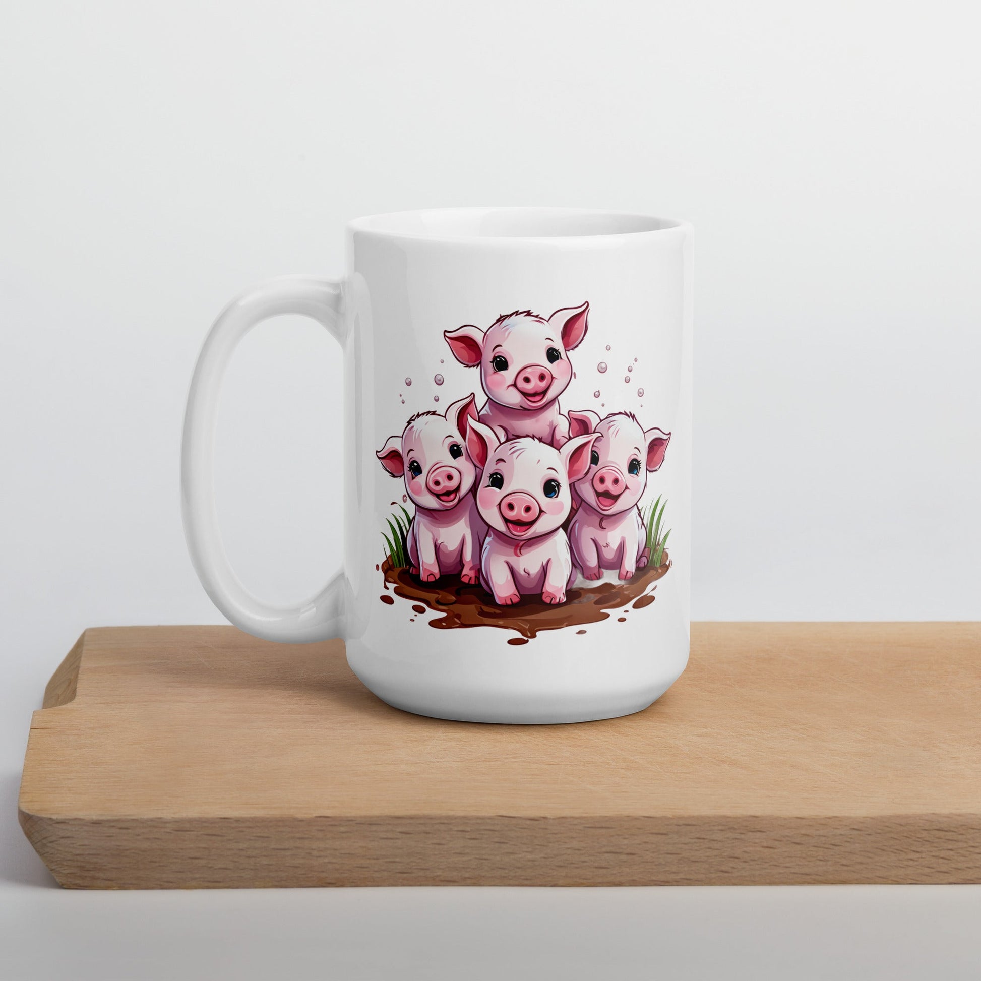 Piglets White Glossy Mug (11 oz, 15 oz, 20 oz) - Mugs - Discovery Co.