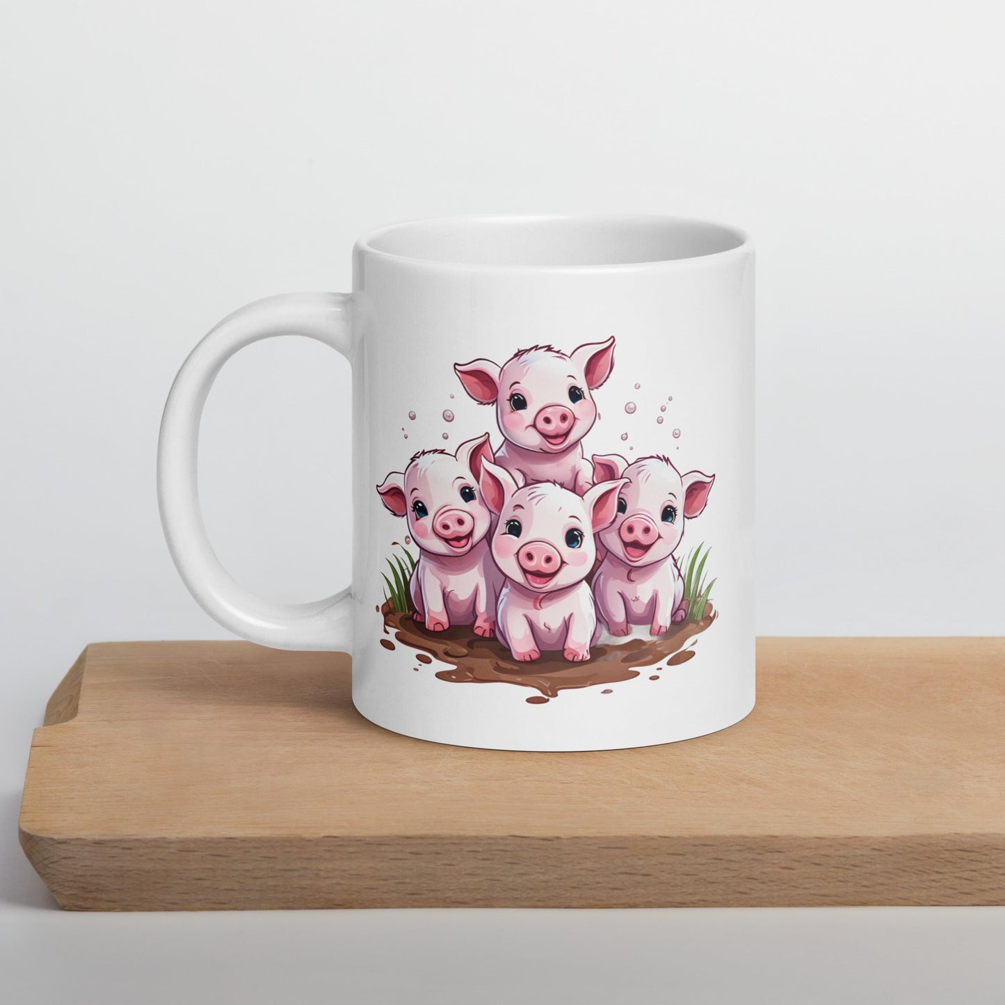 Piglets White Glossy Mug (11 oz, 15 oz, 20 oz) - Mugs - Discovery Co.