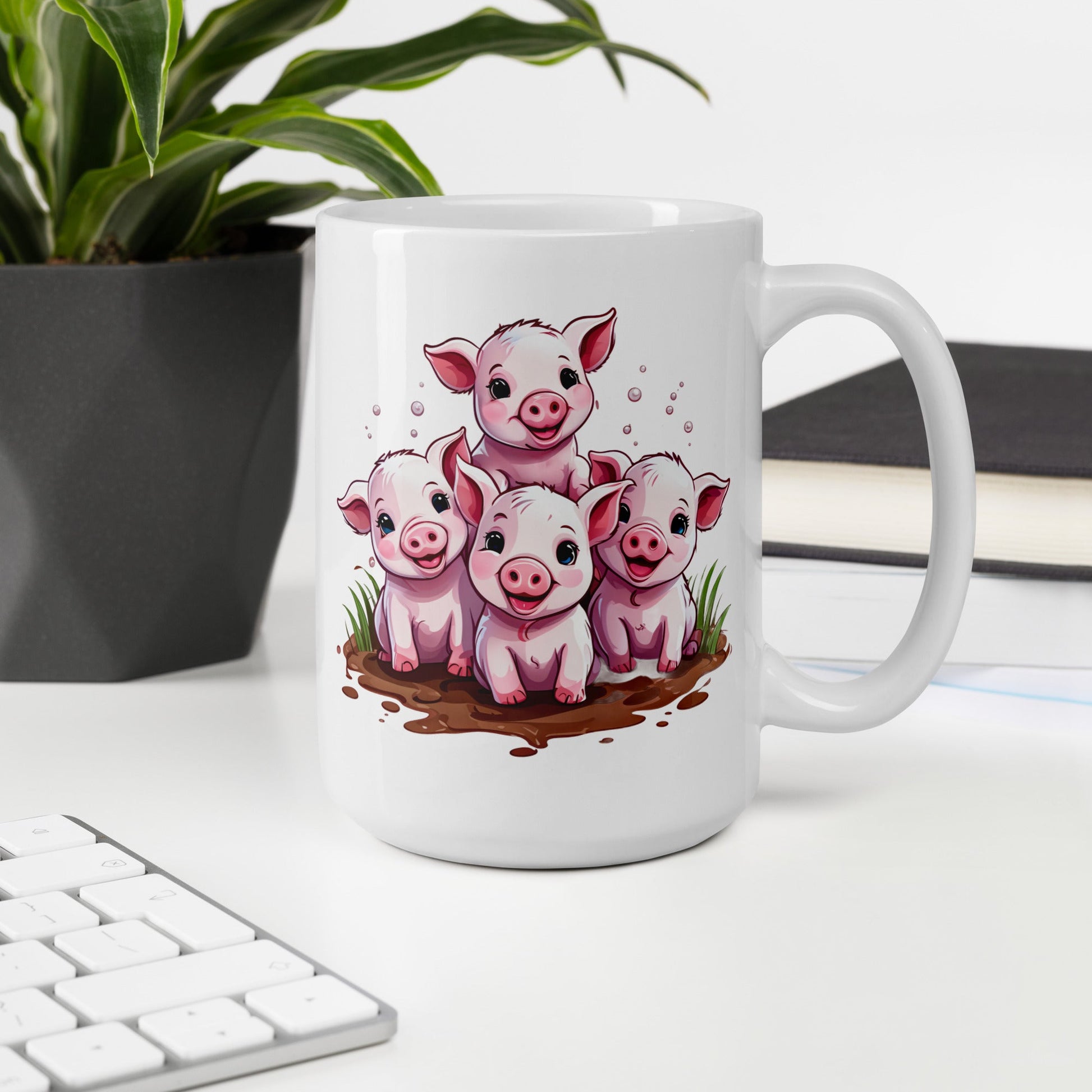 Piglets White Glossy Mug (11 oz, 15 oz, 20 oz) - Mugs - Discovery Co.