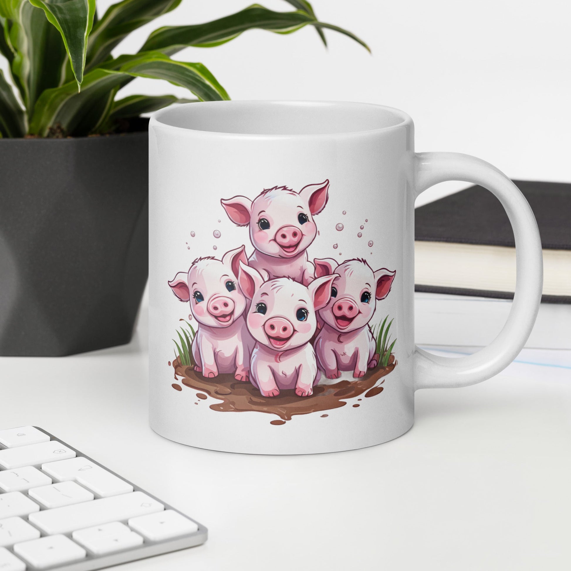 Piglets White Glossy Mug (11 oz, 15 oz, 20 oz) - Mugs - Discovery Co.