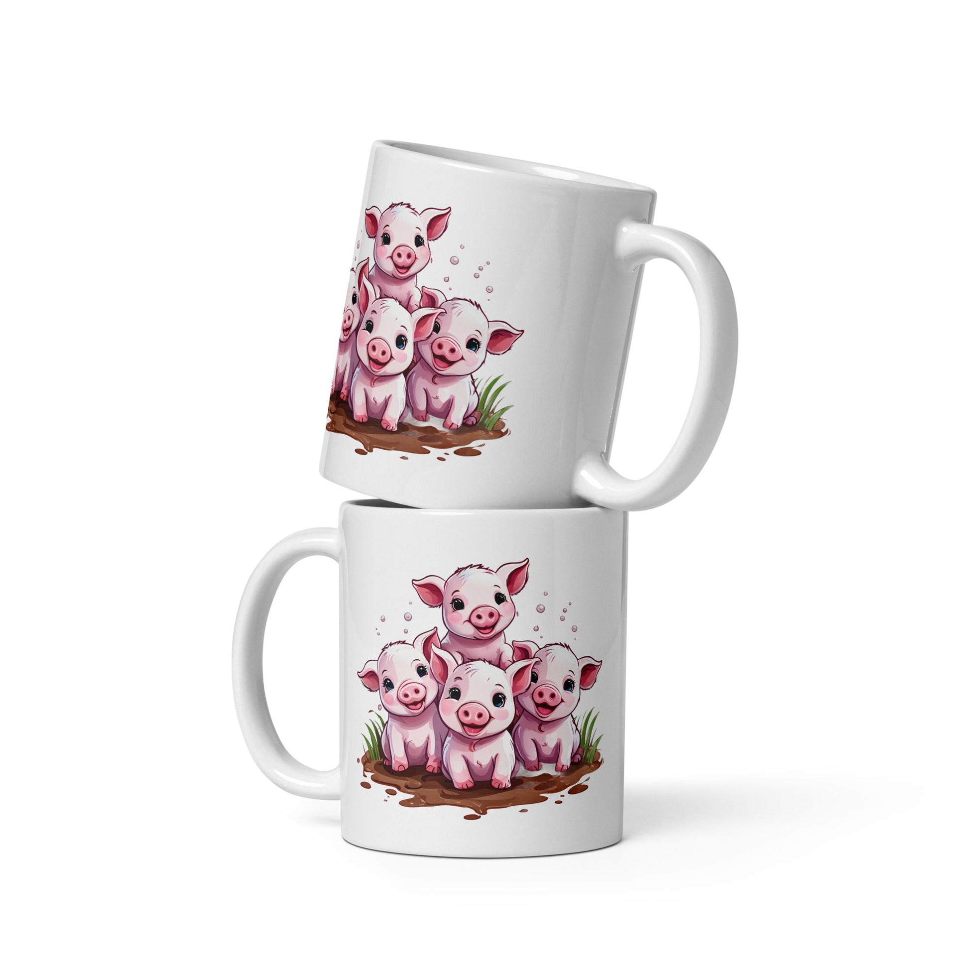 Piglets White Glossy Mug (11 oz, 15 oz, 20 oz) - Mugs - Discovery Co.